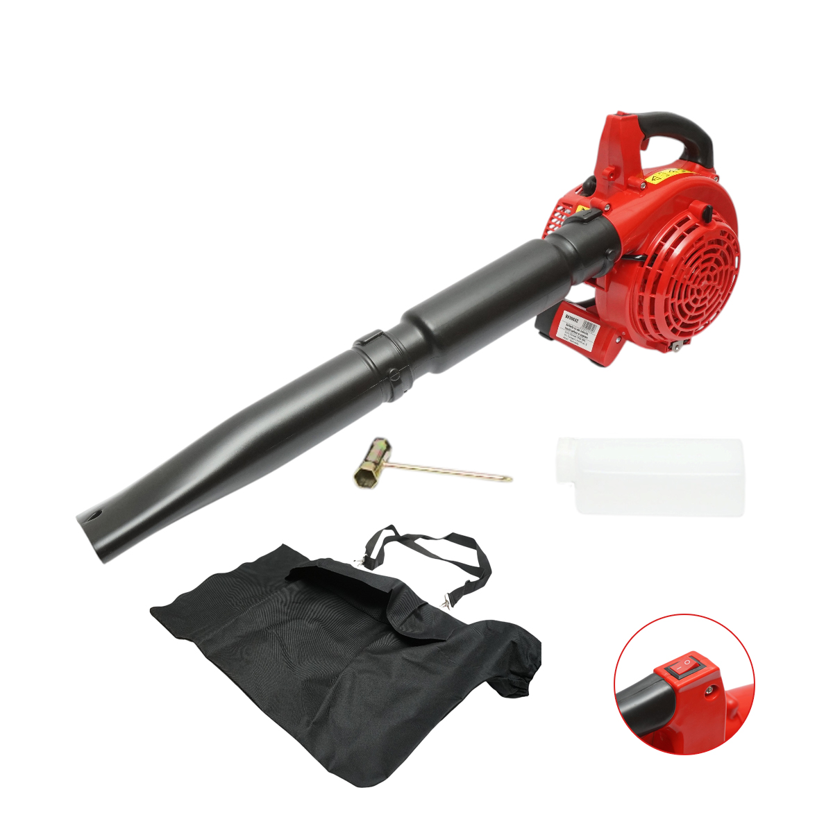 Suflanta aer si aspirator de gradina cu tocator pe benzina 1CP, 25.4cc, sac colector 40L, debit aer 612 m3/h, turatie 7500 r/min Breckner Germany – imagine 2