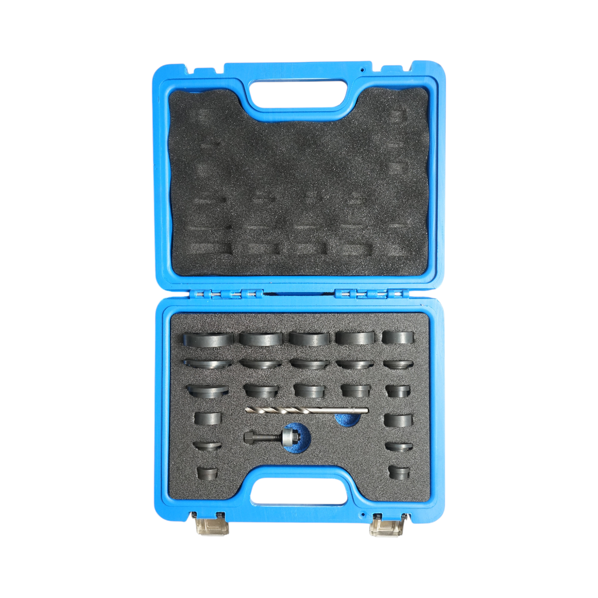 Trusa freze perforare gauri senzori parcare 17-32mm 23 piese Breckner Germany – imagine 2