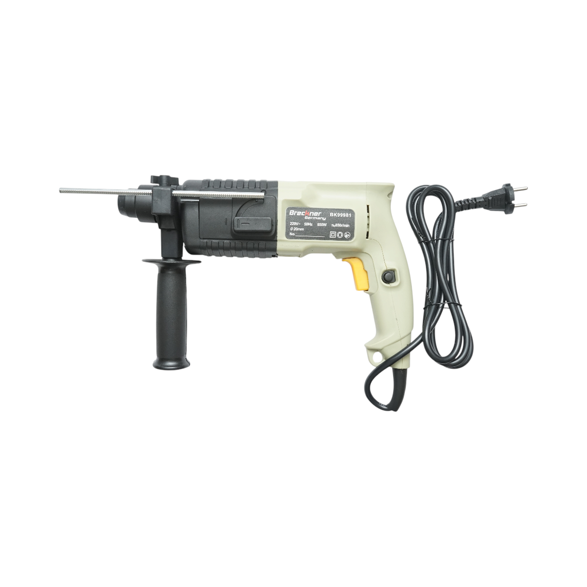Bormasina cu percutie electrica 650W, 220V, mandrina SDS Plus, gaurire beton 20mm, turatie 850 r/min Breckner Germany