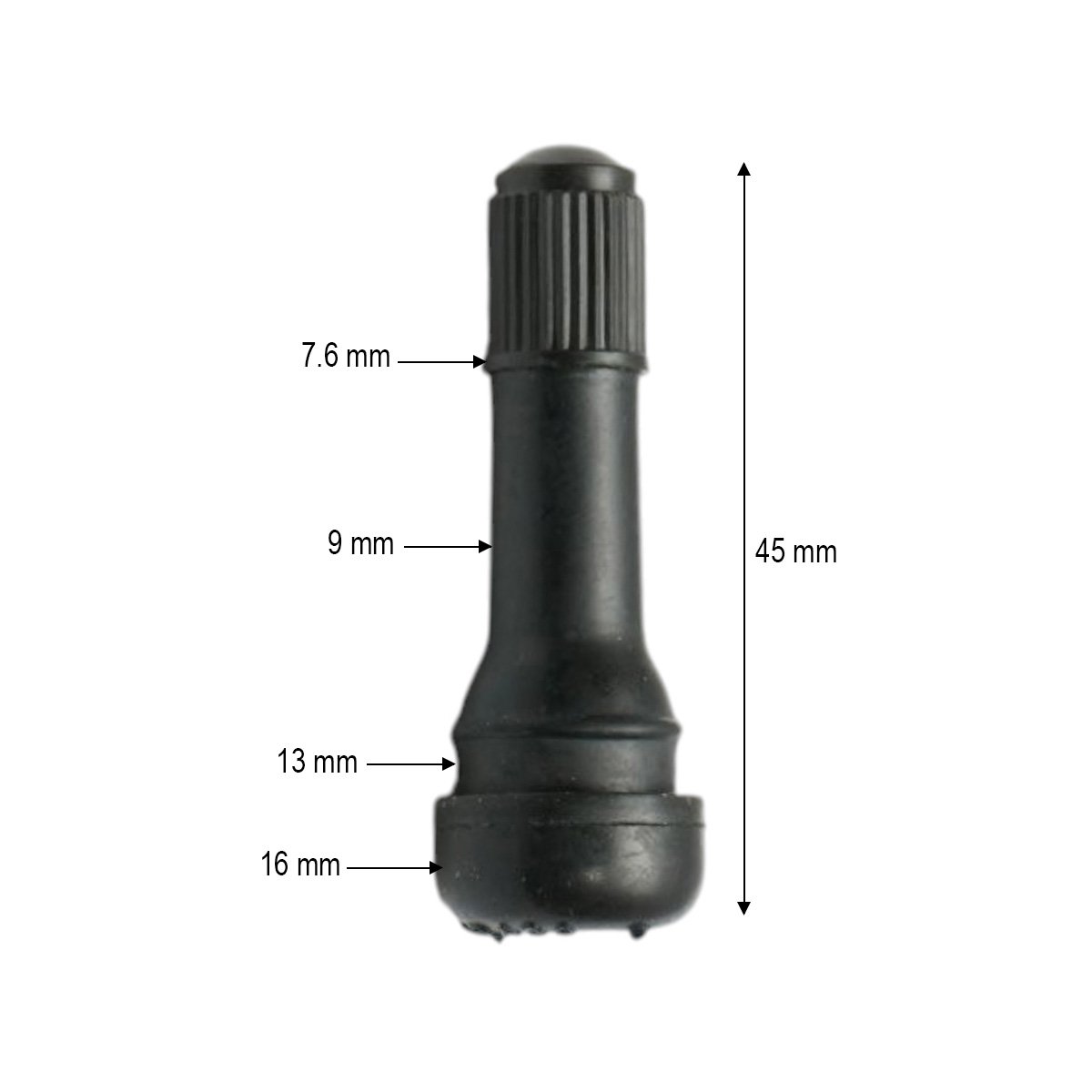 Valva roata tubeless premium EPDM TR438 45mm