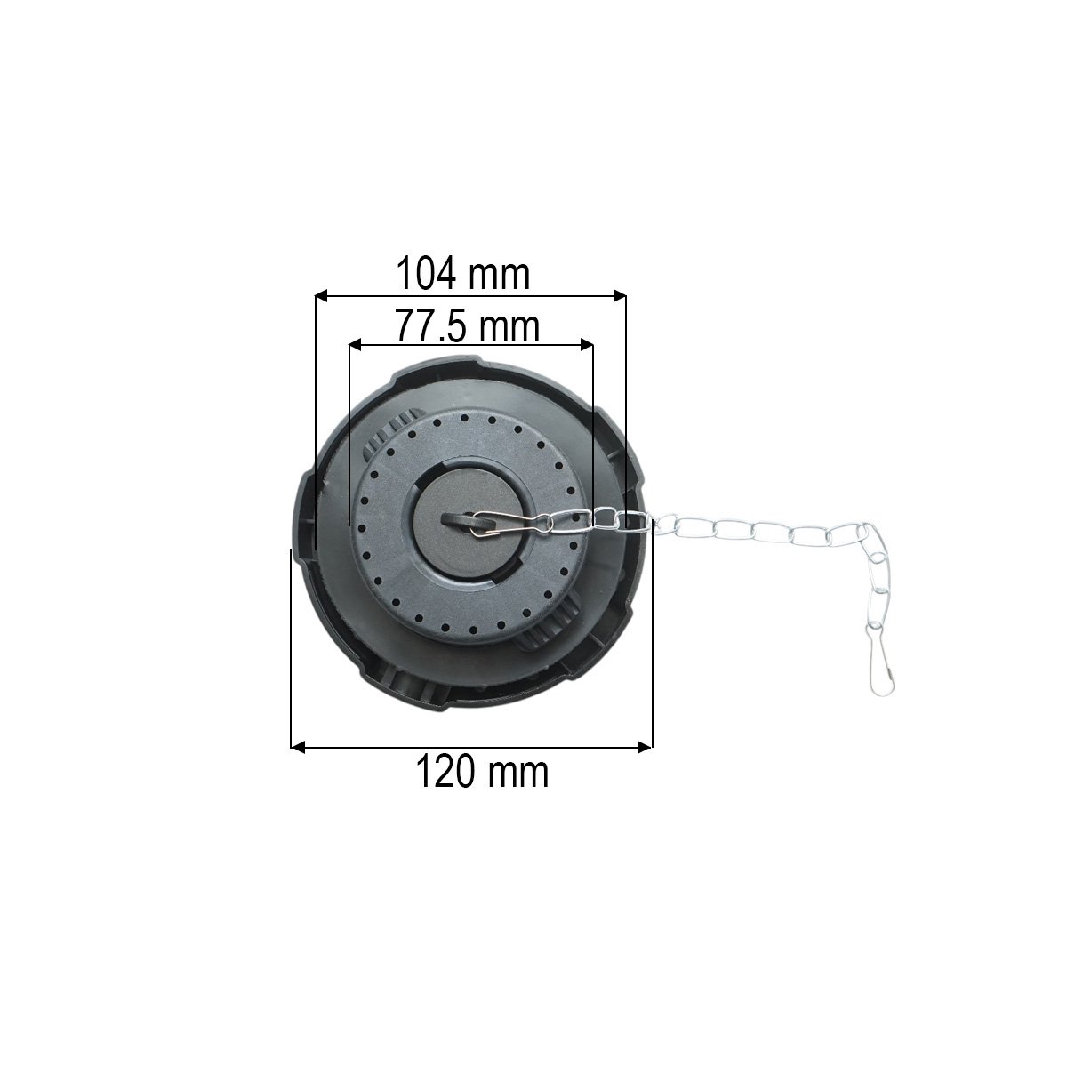 Buson rezervor combustibil cu 2 chei Iveco 77.5mm cod OEM 1189577 – imagine 3