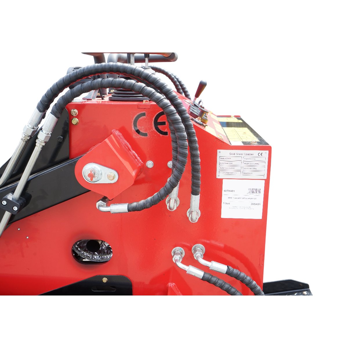 Mini incarcator frontal pe roti, motor benzina 23CP, 739cc, capacitate ridicare 350kg, volum cupa 0.15m3 THOR – imagine 11