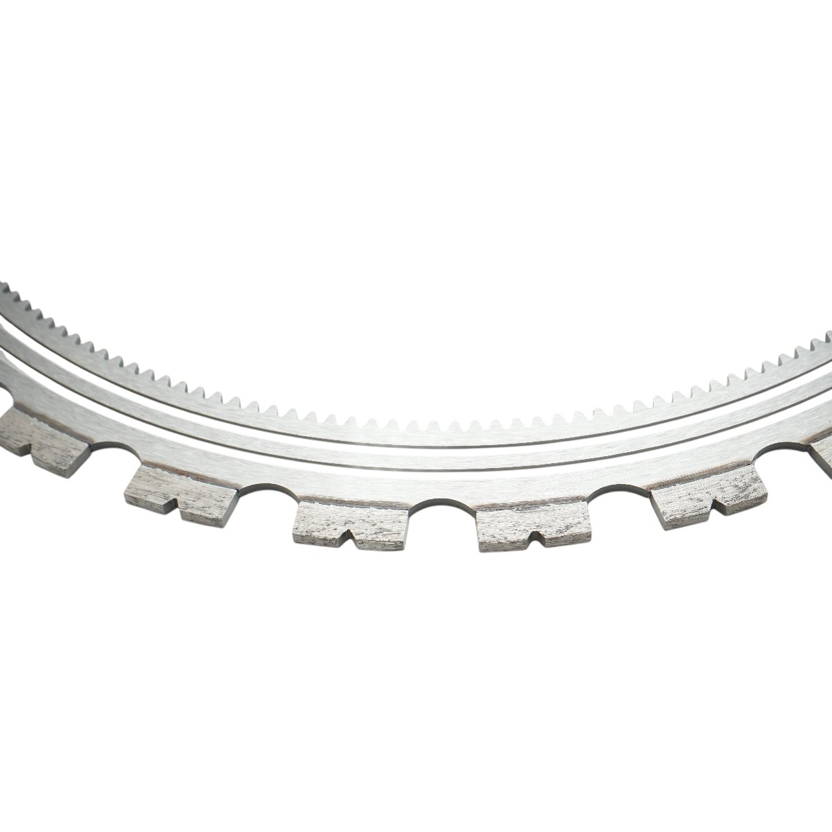 Disc inelar diamantat segmentat 510mm, 30 dinti, caneluri interioare cu rola antrenare pentru masina de taiat beton Breckner Germany – imagine 3
