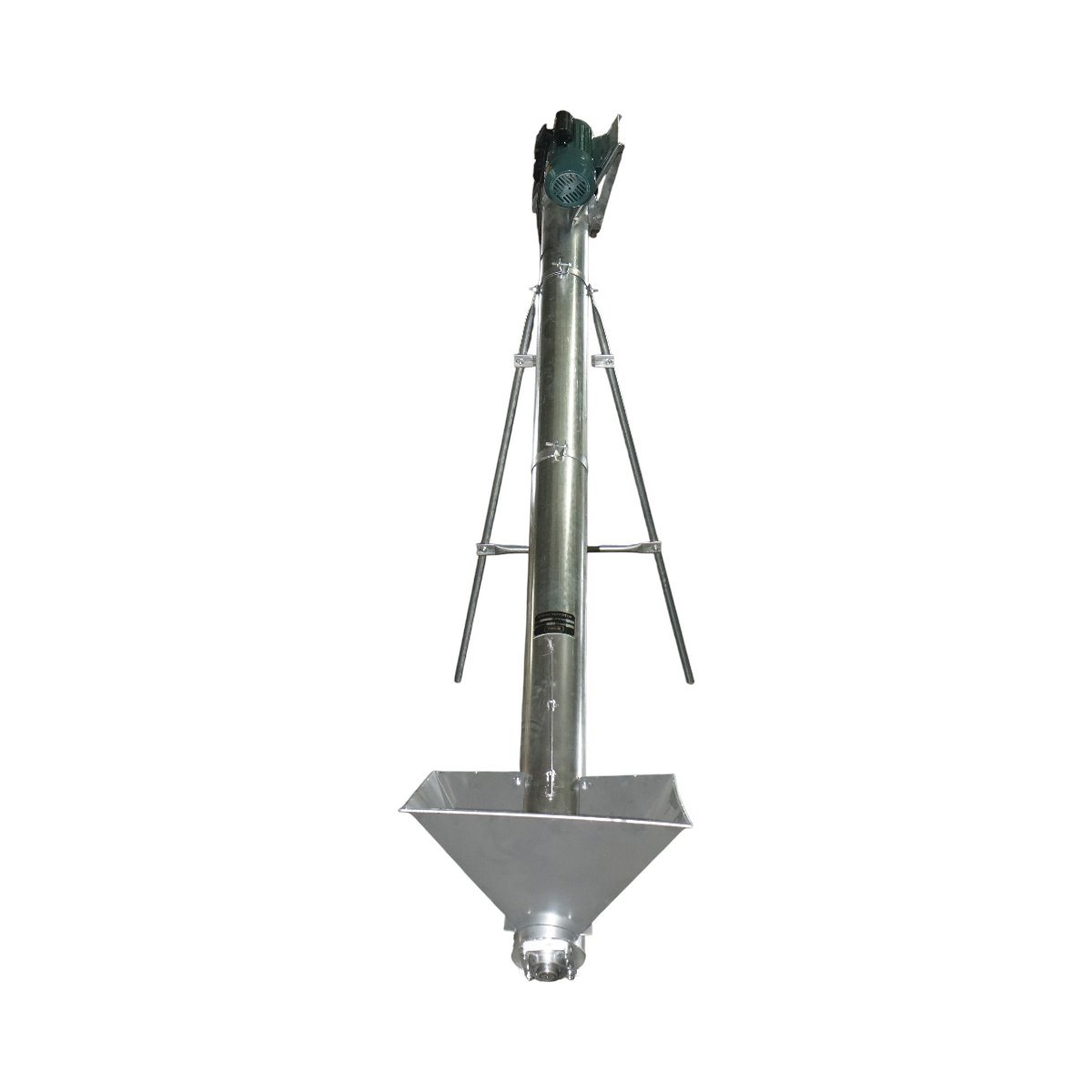 Snec transportor cereale orizontal 3m, 220V, 3kW, diametru 160mm, capacitate 10-15 T/h, cuva de alimentare si suport THOR – imagine 4