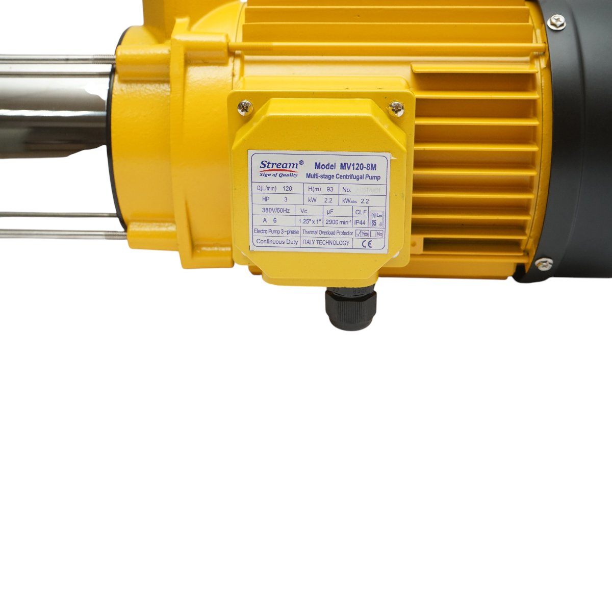 Pompa apa de suprafata multietajata 2200W, 380V, debit 120L/min, inaltime pompare 93m IP44 Breckner Germany – imagine 8