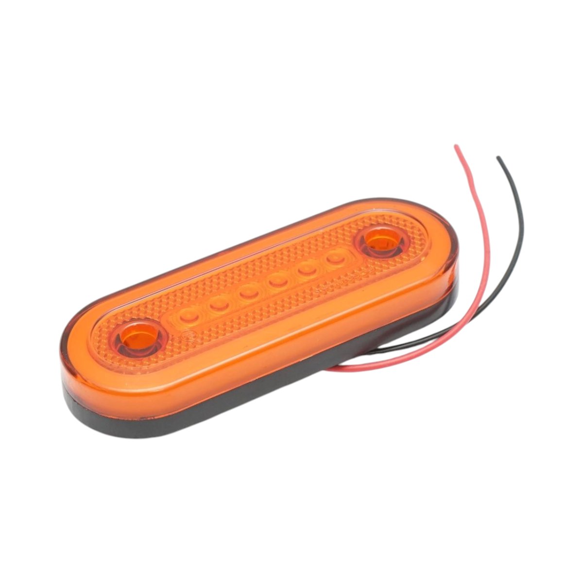 Lampa gabarit laterala ovala LED NEON 12V-24V galbena 24 LED-uri 115x44x16mm Breckner Germany – imagine 2