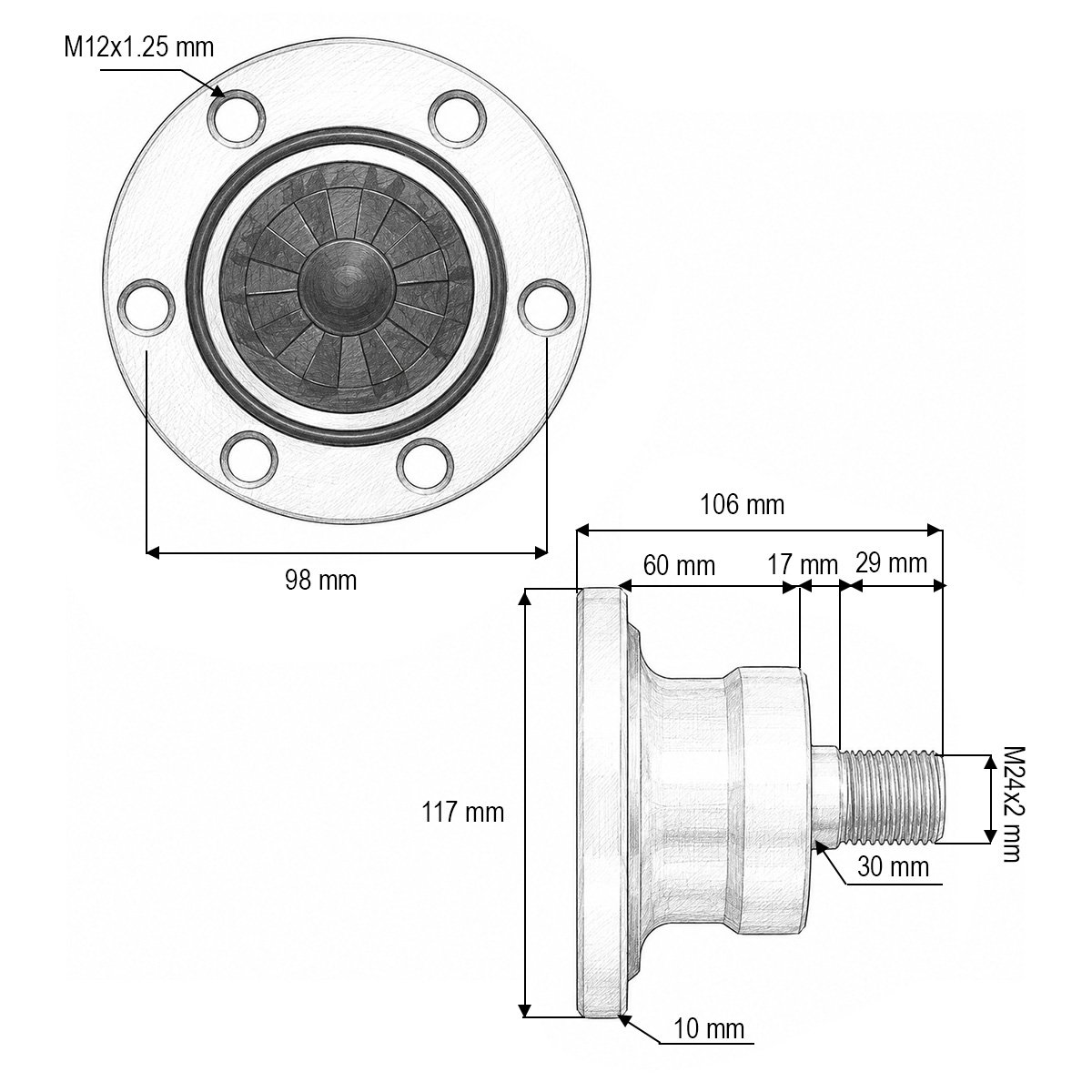 Butuc rulment cu flansa BAA-0013 – imagine 4