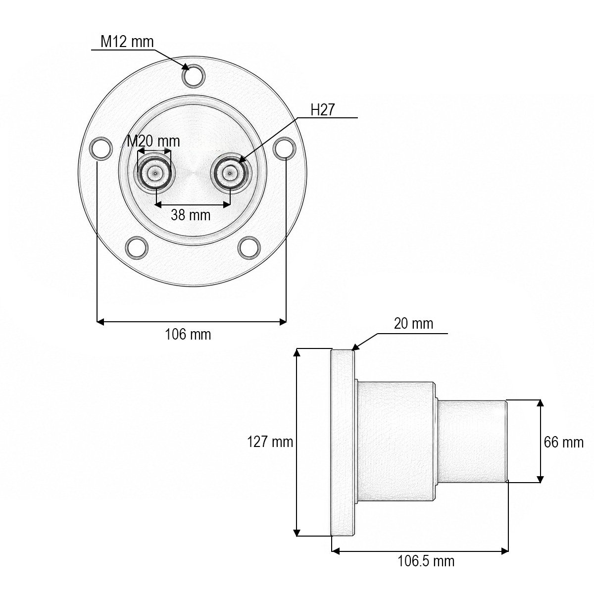 Butuc disc grapa cu talere Horsch, Joker cod OEM PN70042, PL-127 – imagine 3