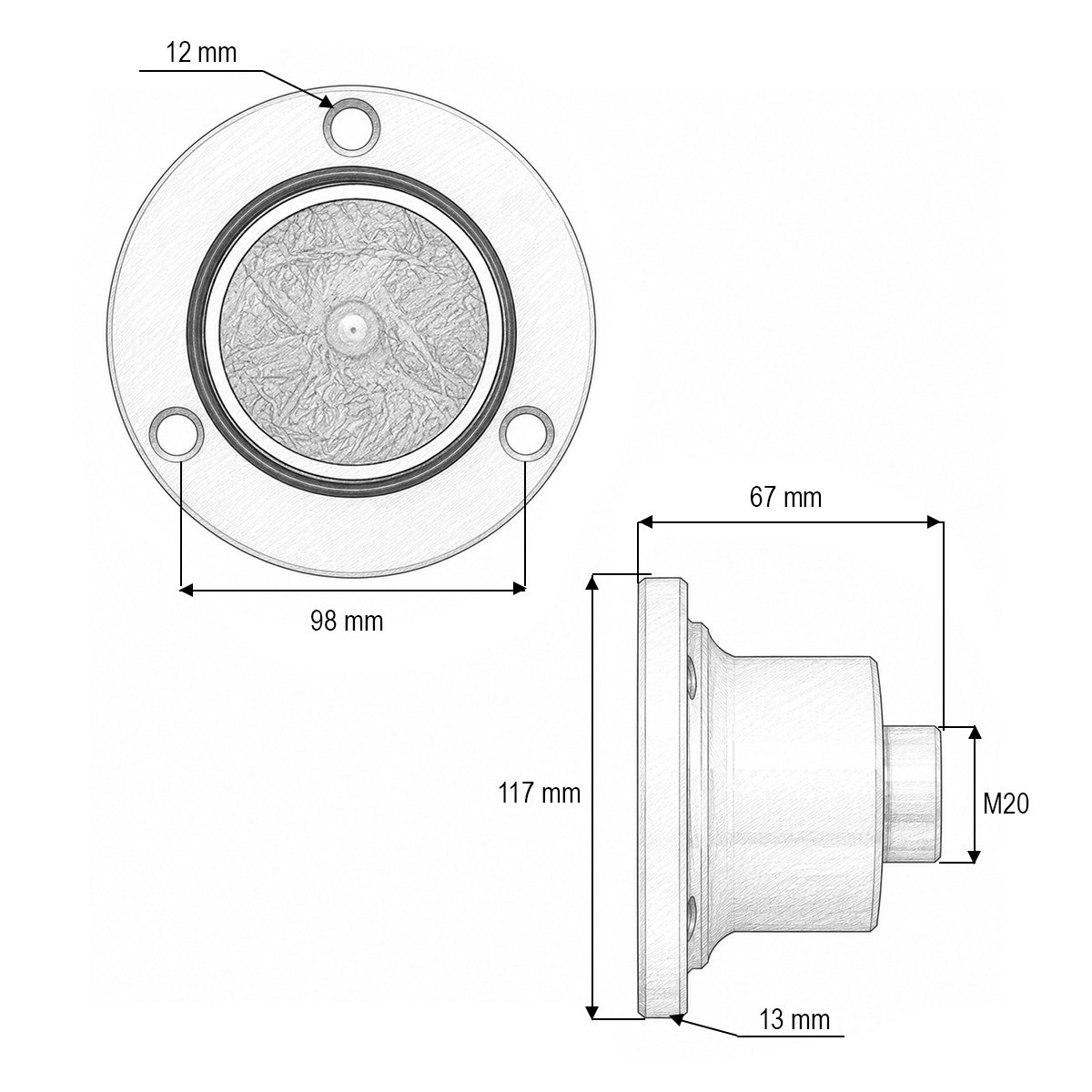 Butuc disc grapa cu talere Horsch cod OEM 35115400, PN60046 – imagine 3