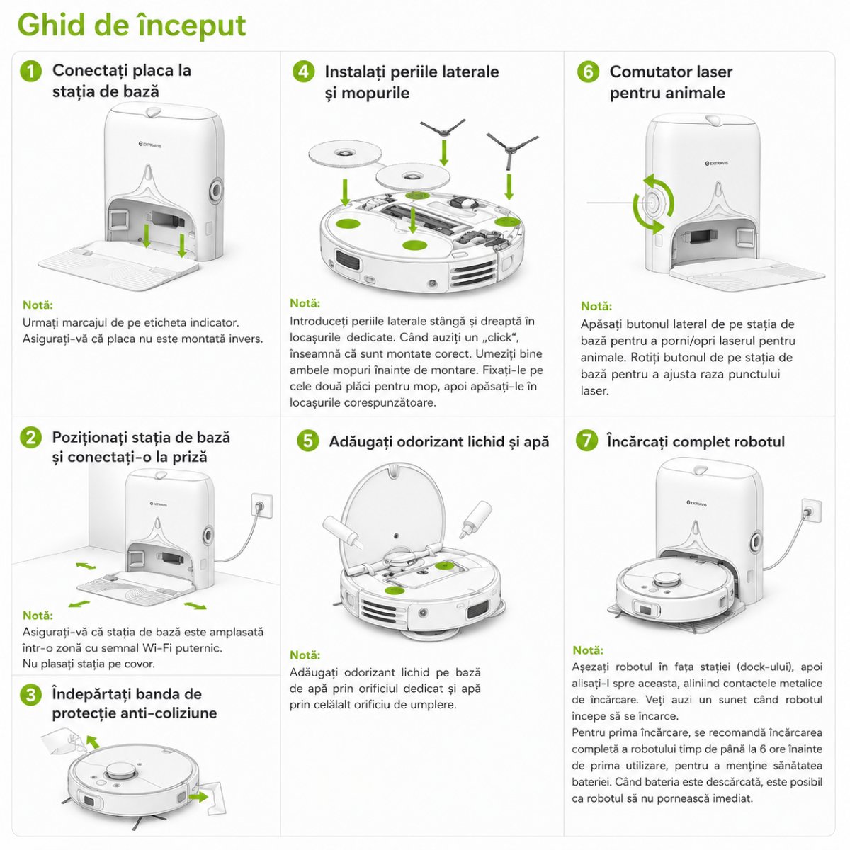 Aspirator robot inteligent cu functie mop 8500Pa, statie auto-golire, navigatie laser LDS, baterie 5200 mAh, perie anti-incurcare, control aplicatie Wi-Fi Extravis – imagine 19
