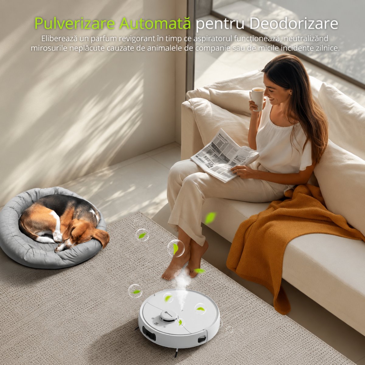 Aspirator robot inteligent cu functie mop 8500Pa, statie auto-golire, navigatie laser LDS, baterie 5200 mAh, perie anti-incurcare, control aplicatie Wi-Fi Extravis – imagine 3