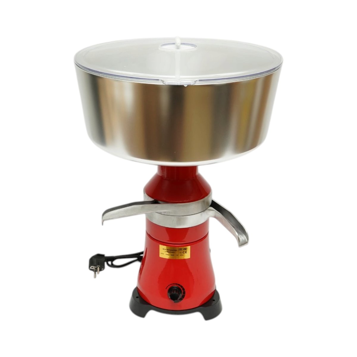 Separator smantana din lapte sau pentru degresat automat 60W, 220V, recipient inox cu capac 12L, turatie reglabila, capacitate 100 L/h