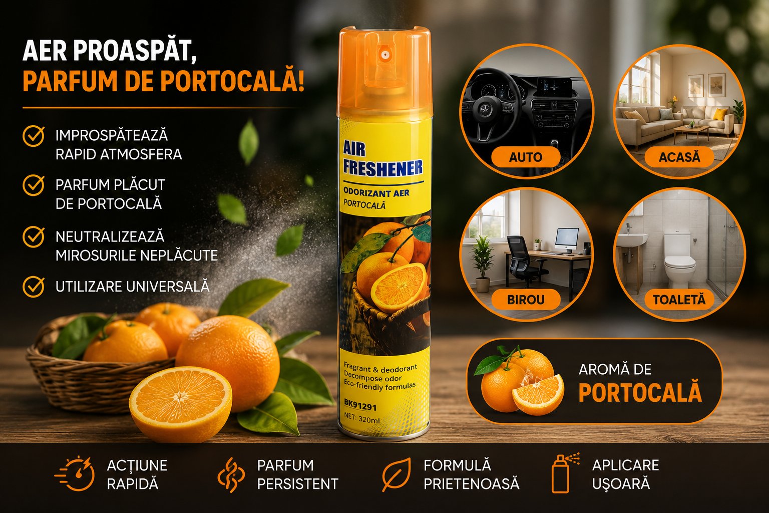 Odorizant aer capsuni 320ml Breckner Germany BK91286