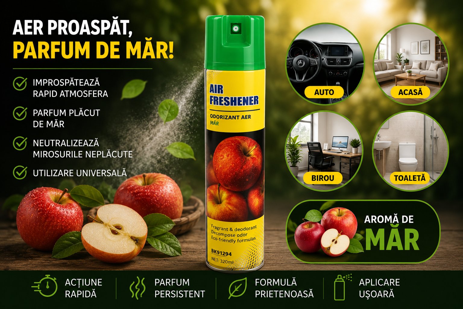 Odorizant aer capsuni 320ml Breckner Germany BK91286