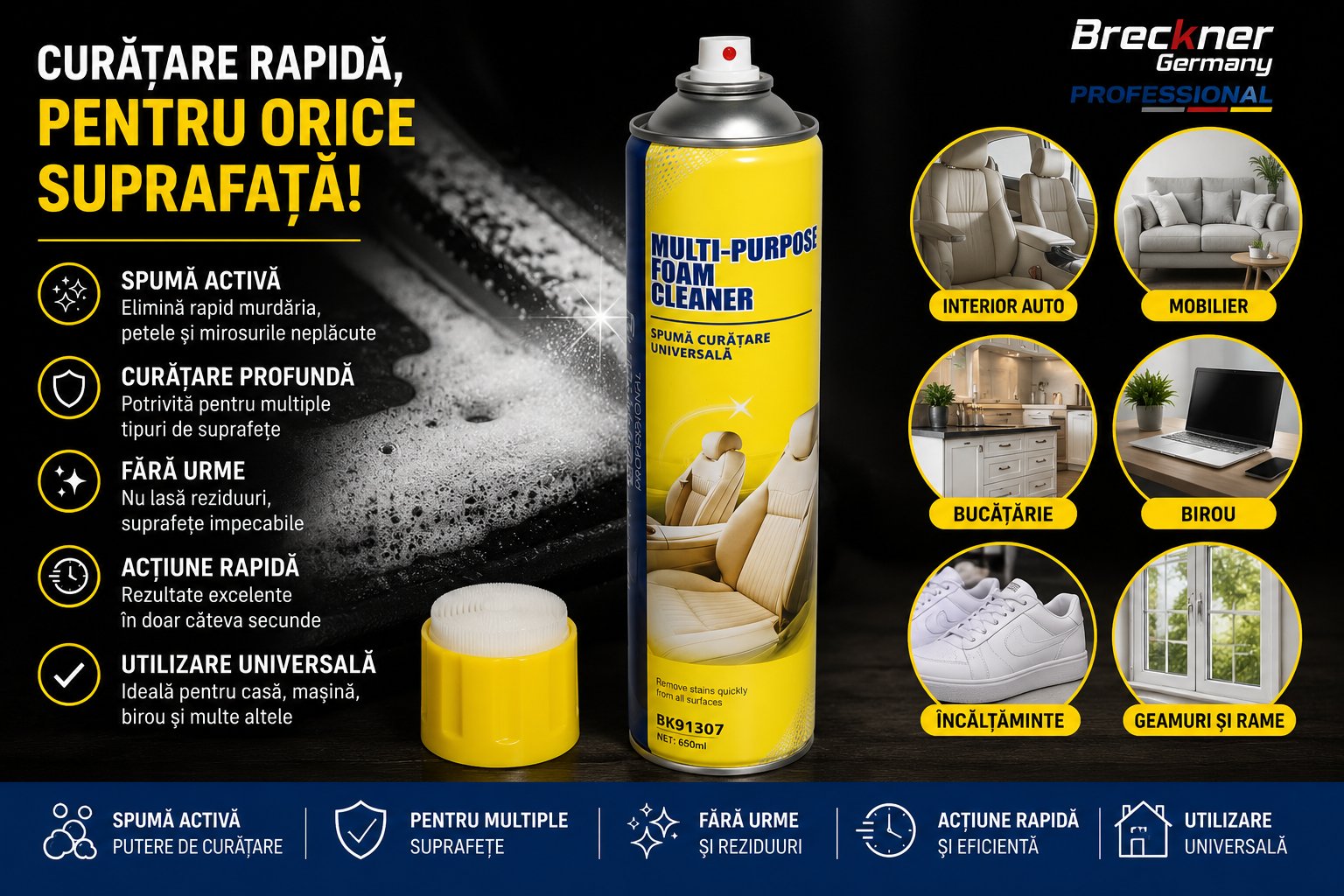 Spuma curatare universala 650ml Breckner Germany BK91307
