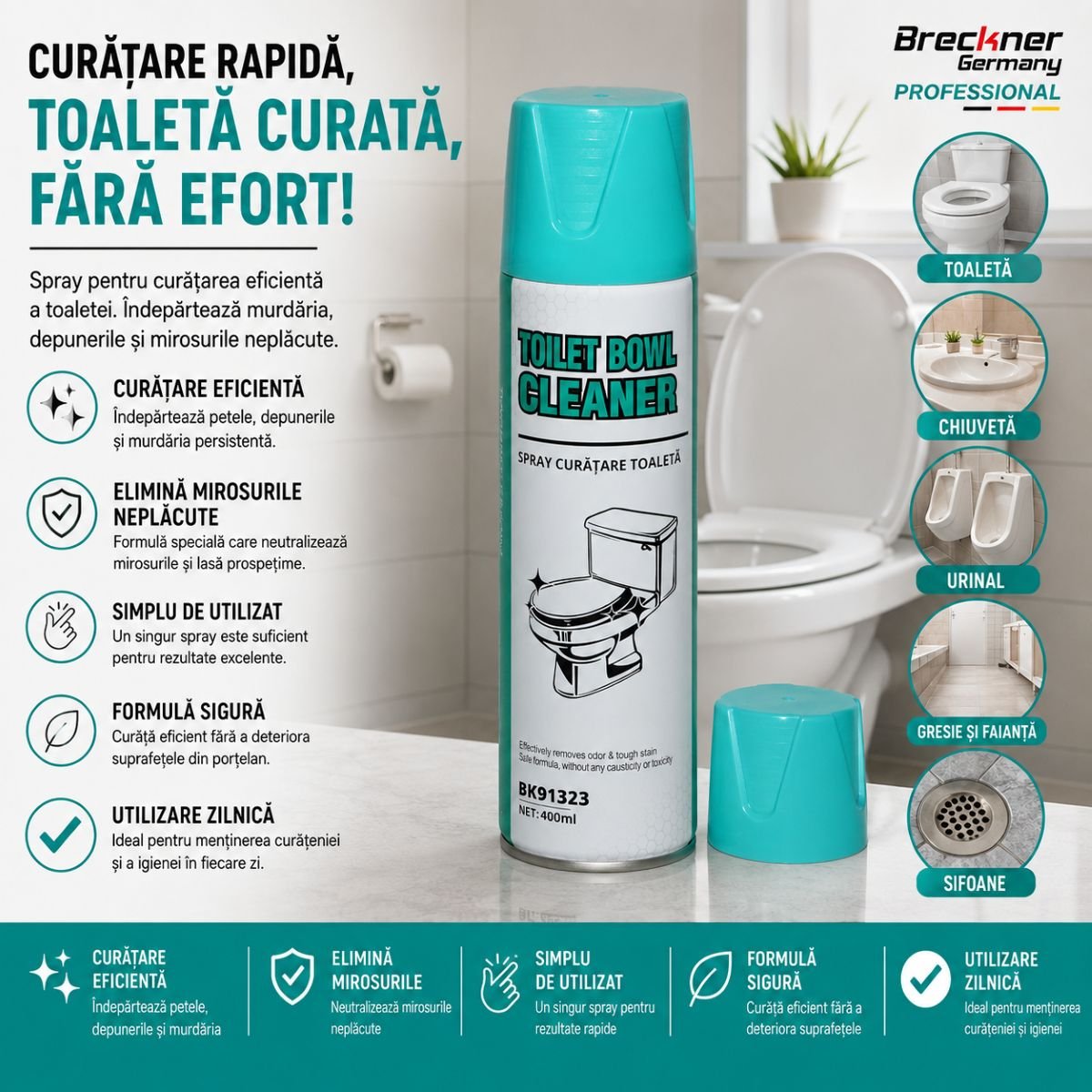 Spray curatare toaleta 400ml Breckner Germany BK91323