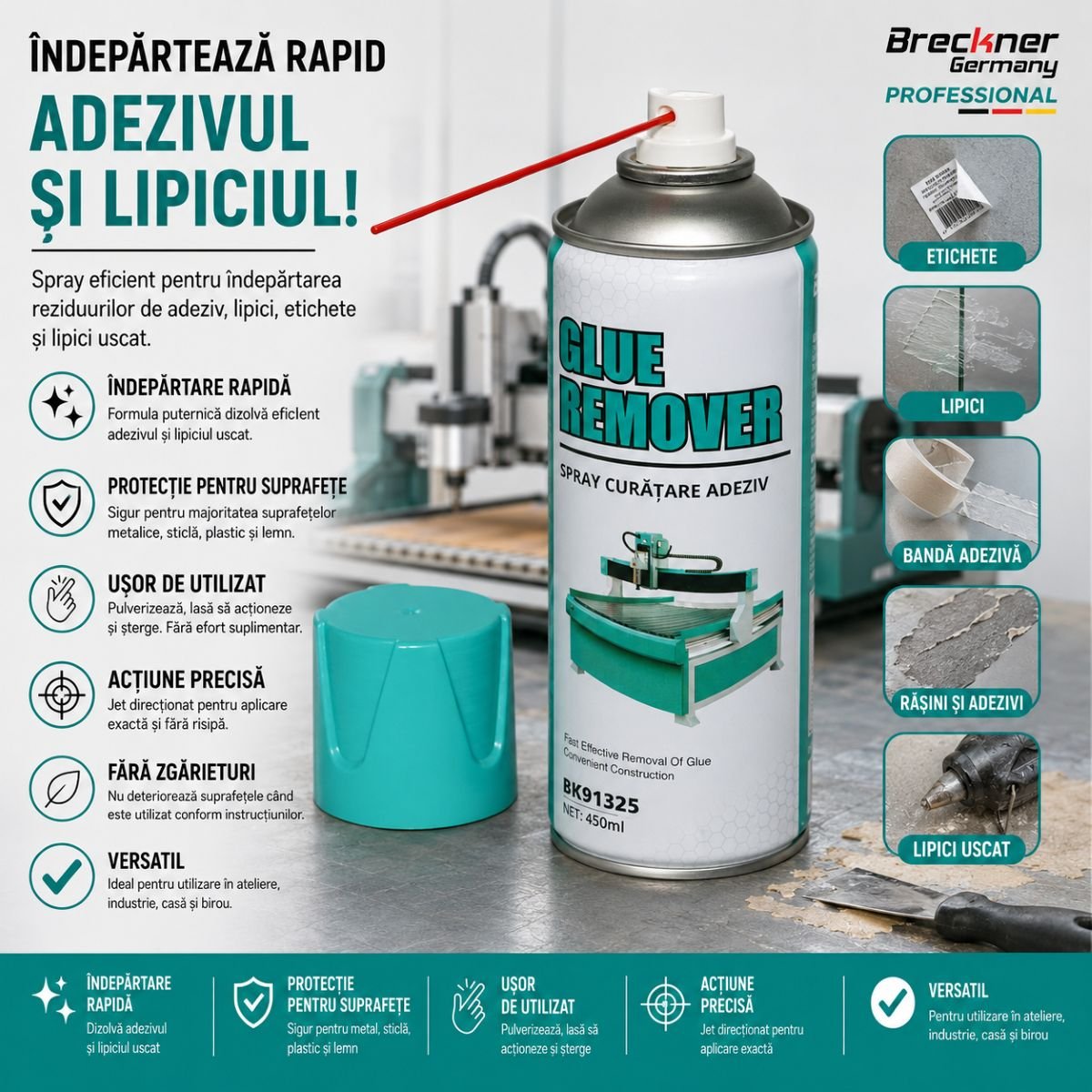 Spray indepartare adeziv 450ml Breckner Germany BK91325
