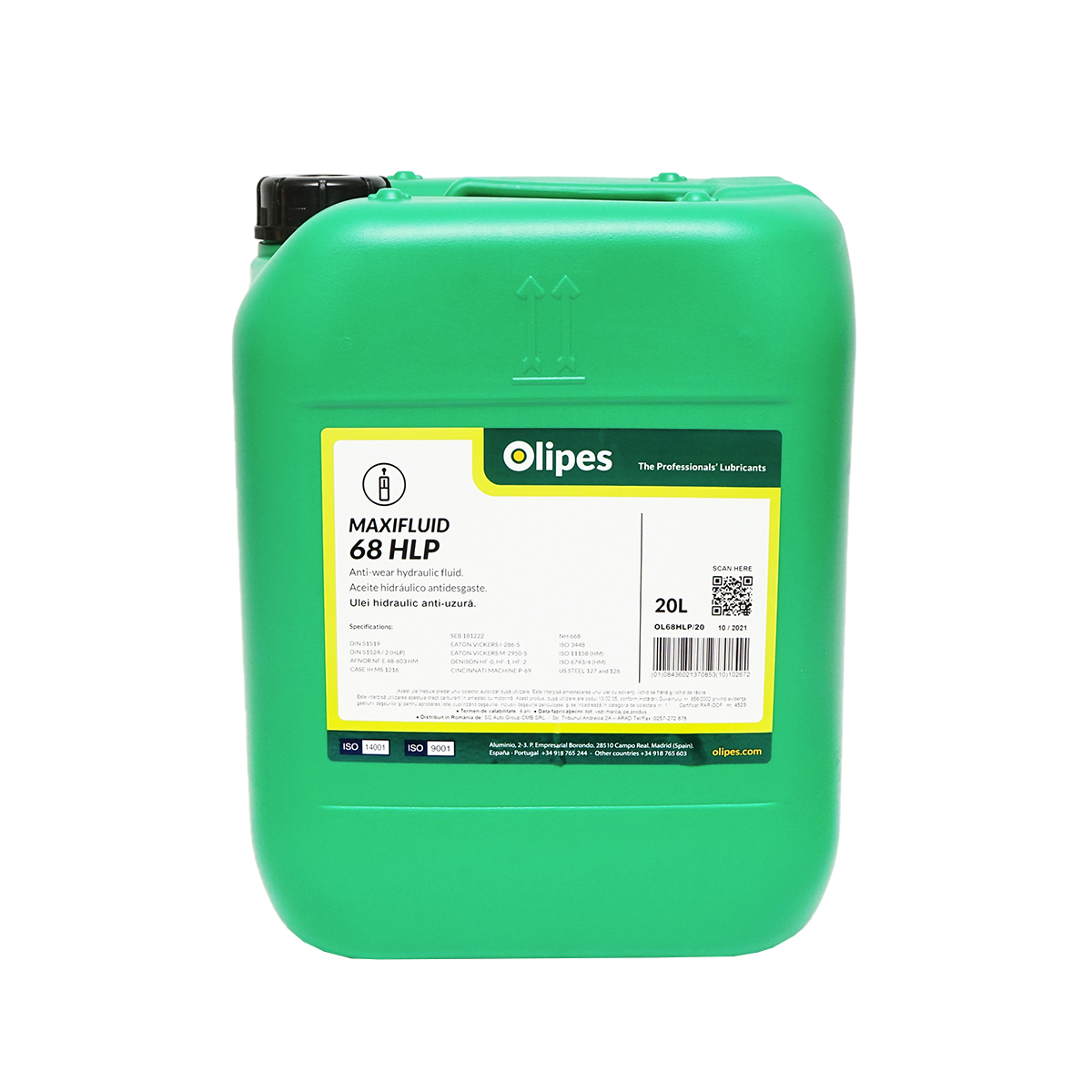 Ulei hidraulic Olipes MAXIFLUID 68 HLP H68 20L