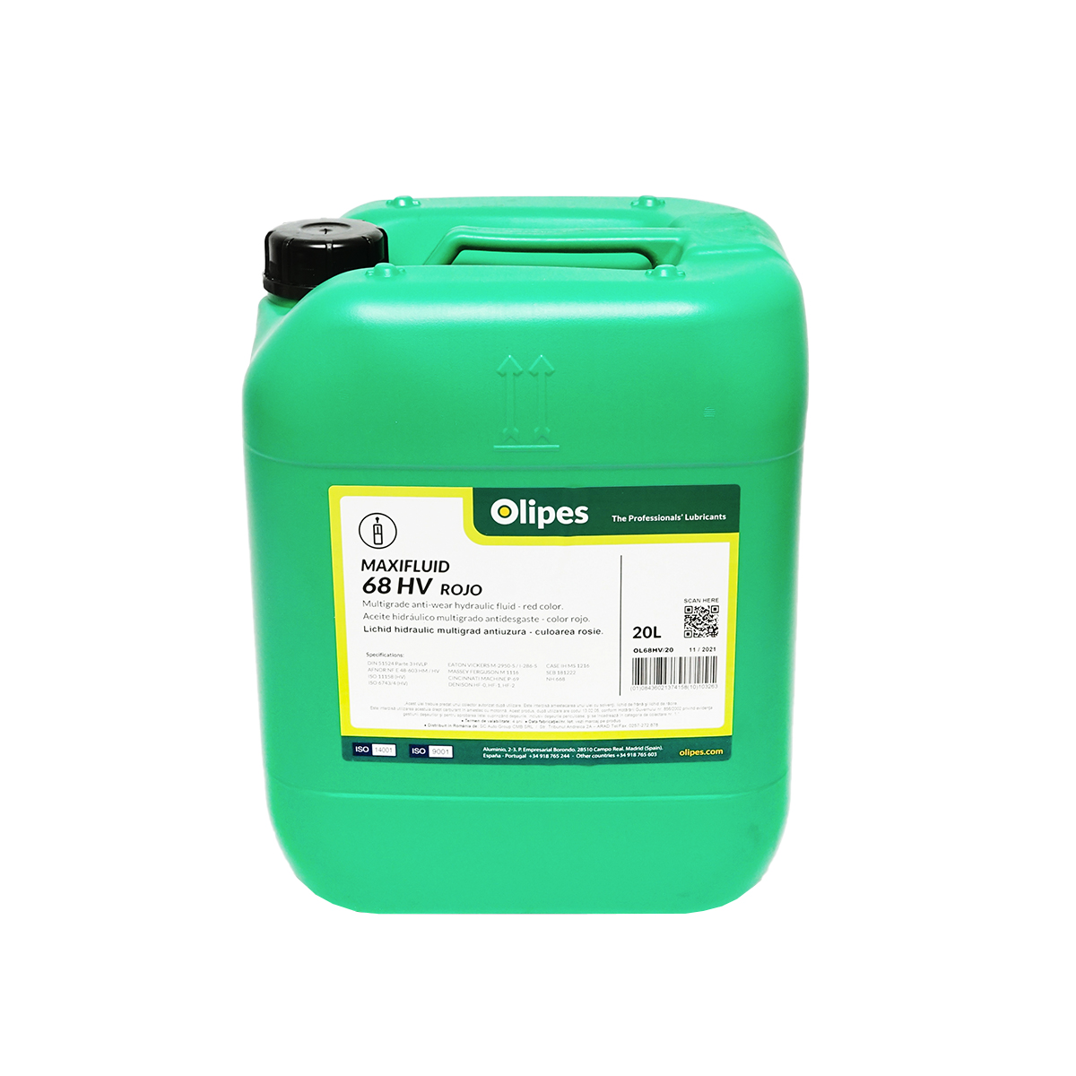 Ulei hidraulic rosu Olipes MAXIFLUID 68 HV 20L