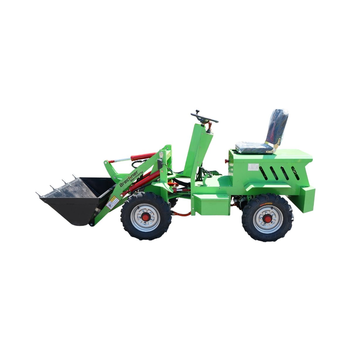 Mini incarcator frontal electric articulat 4x4, 2 motoare brushless 2200W, baterie 60V/70Ah, capacitate ridicare 400kg, latime cupa 1000mm Breckner Germany – imagine 2