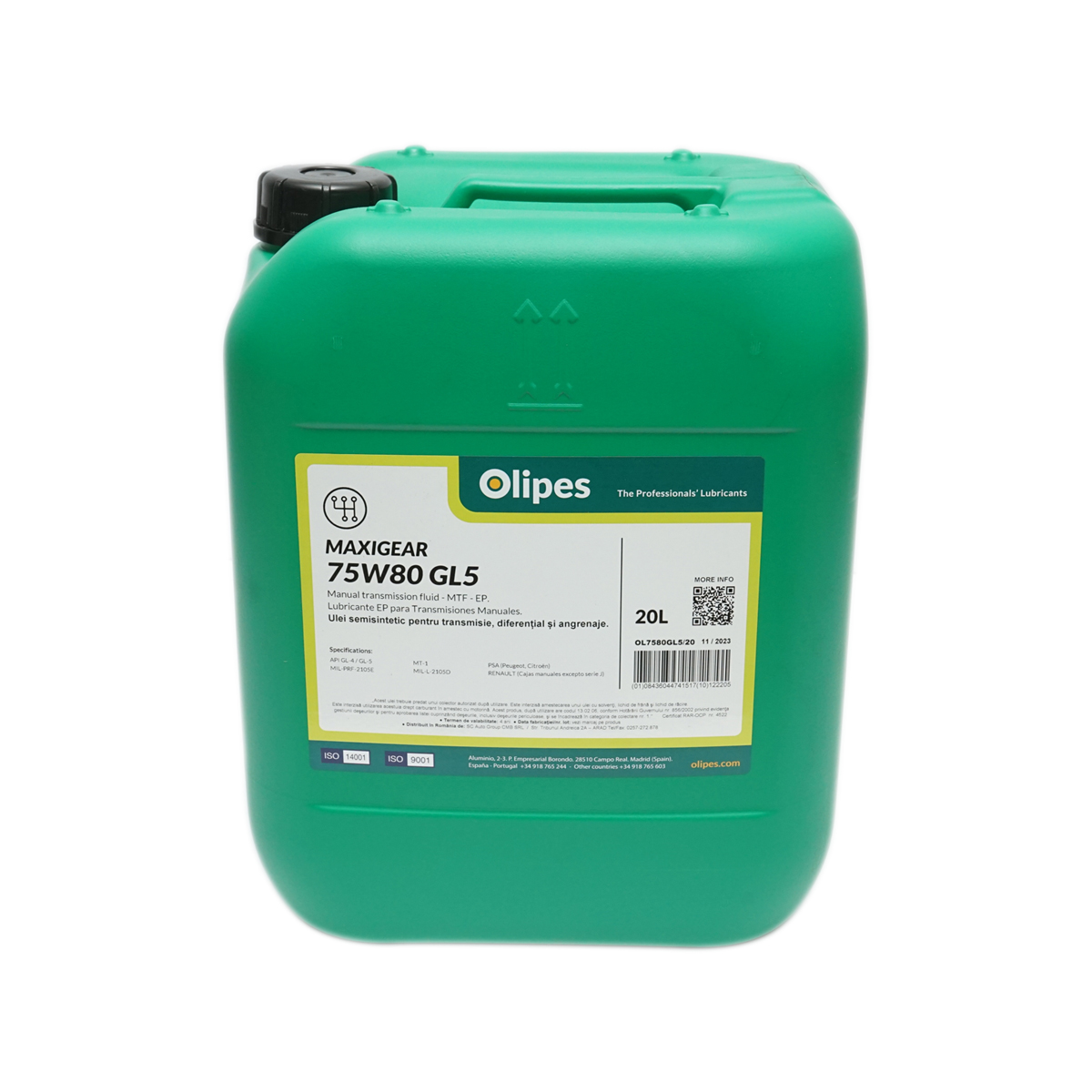 Ulei Olipes MAXIGEAR 75W80 GL-5 cutie viteze 20L