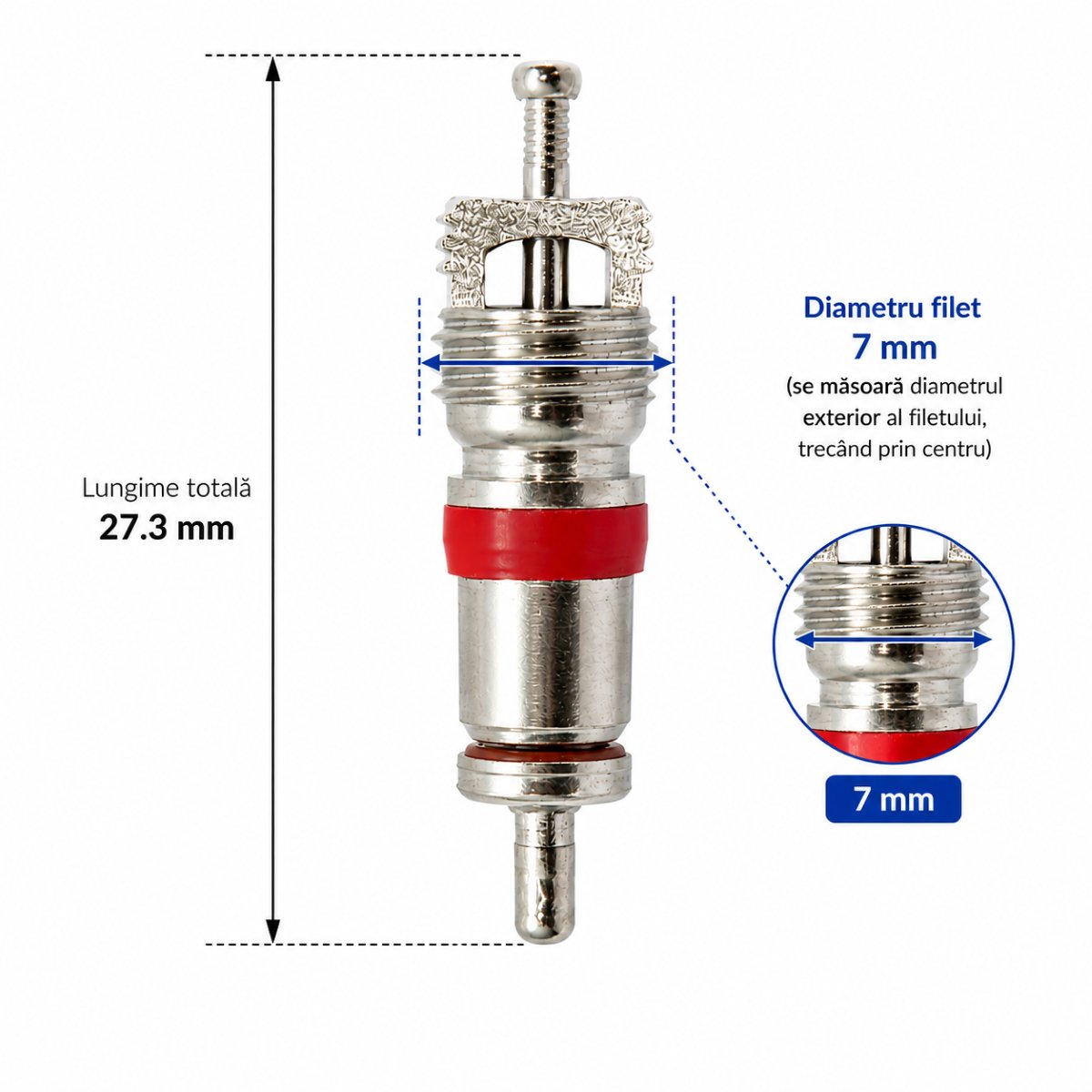 Ventil valva roata 7mm – imagine 3