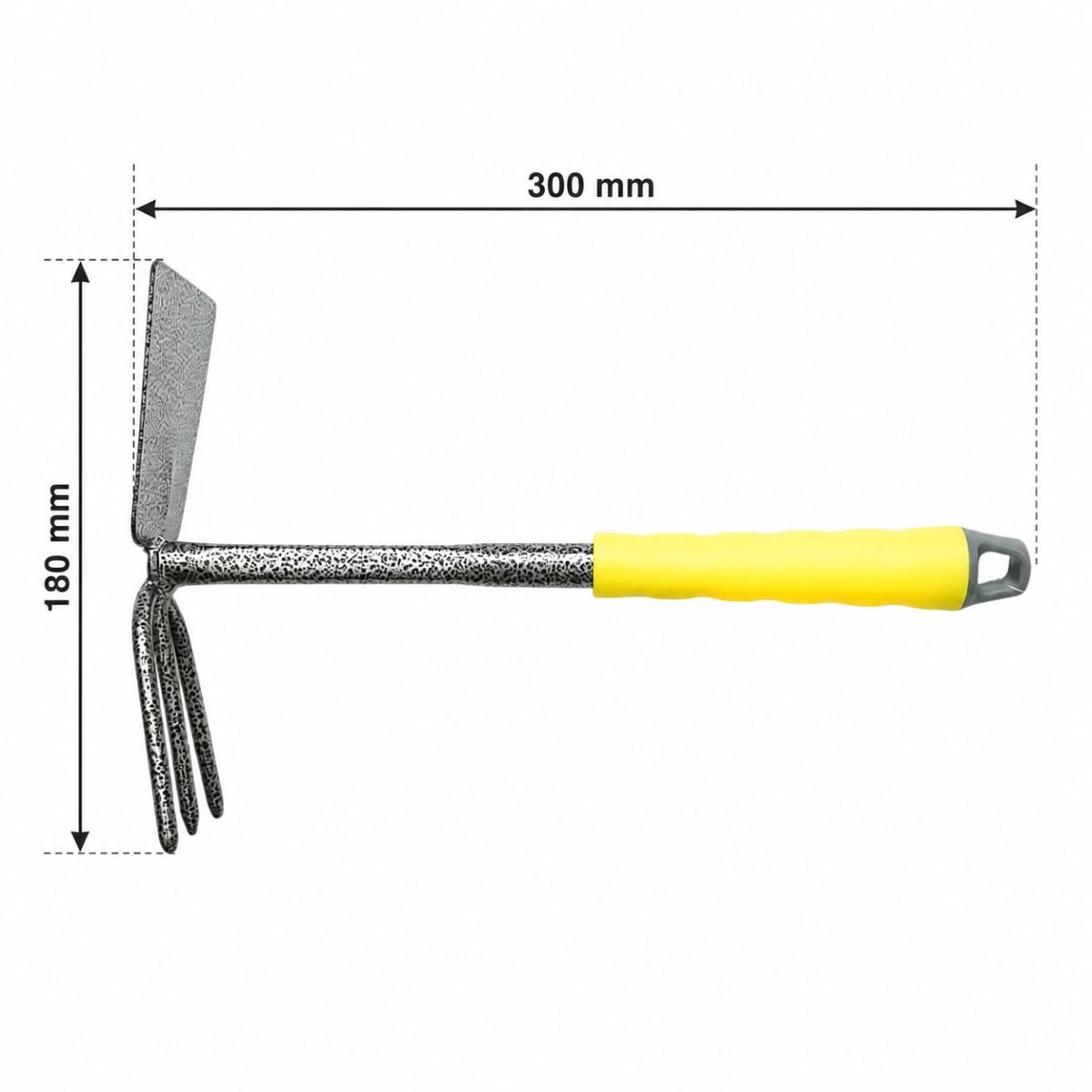Sapaliga dubla de gradina din otel carbon 180x300mm, maner ergonomic PP Crownman – imagine 2