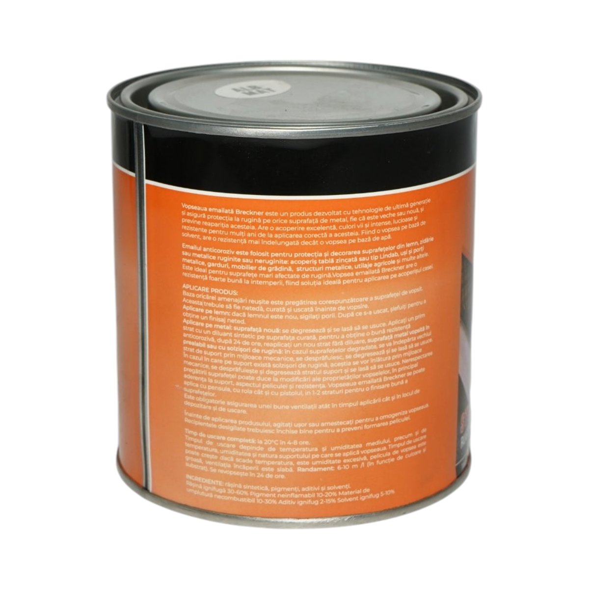 Vopsea email anticoroziva 3 in 1 alb mat pe baza de solvent 1L, direct pe rugina, interior si exterior Breckner Germany – imagine 2