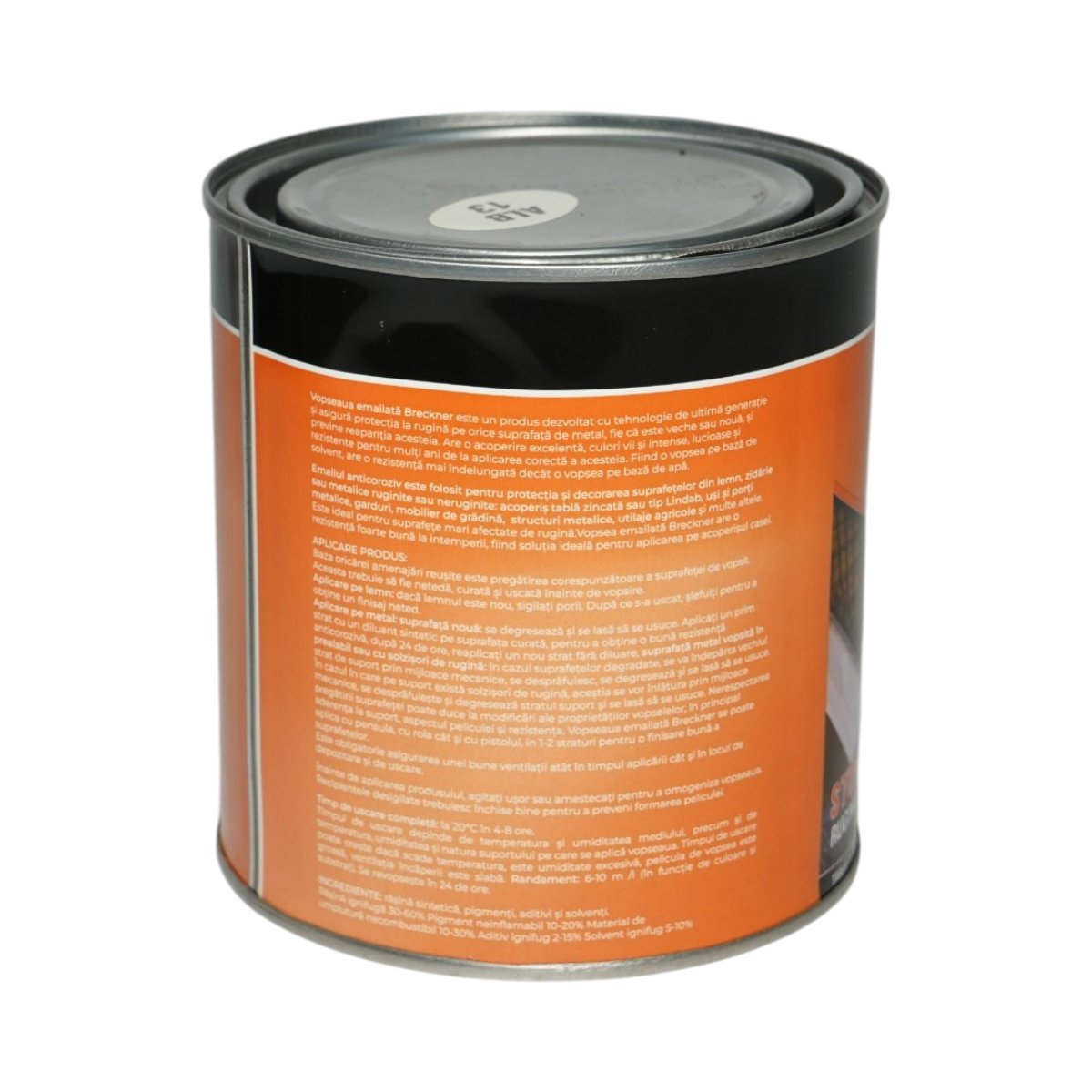 Vopsea email anticoroziva 3 in 1 alb 013 pe baza de solvent 1L, direct pe rugina, interior si exterior 1L Breckner Germany – imagine 2