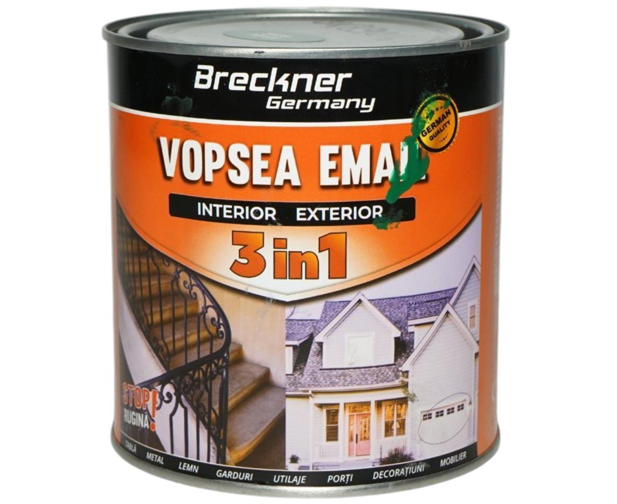 Vopsea email anticoroziva 3 in 1 Breckner Germany verde 6016 1L