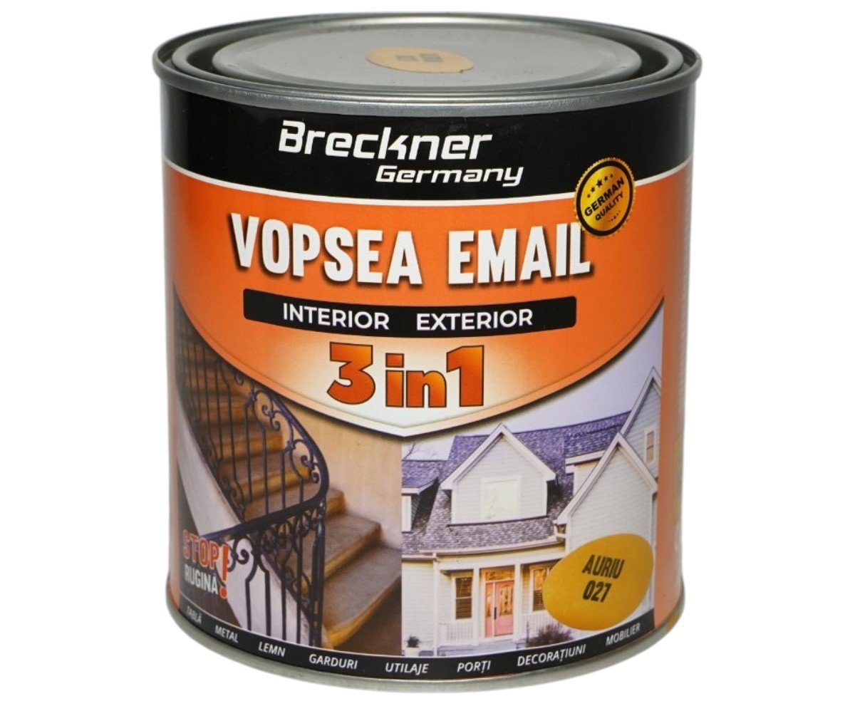 Vopsea email anticoroziva 3 in 1 Breckner Germany auriu 027 1L