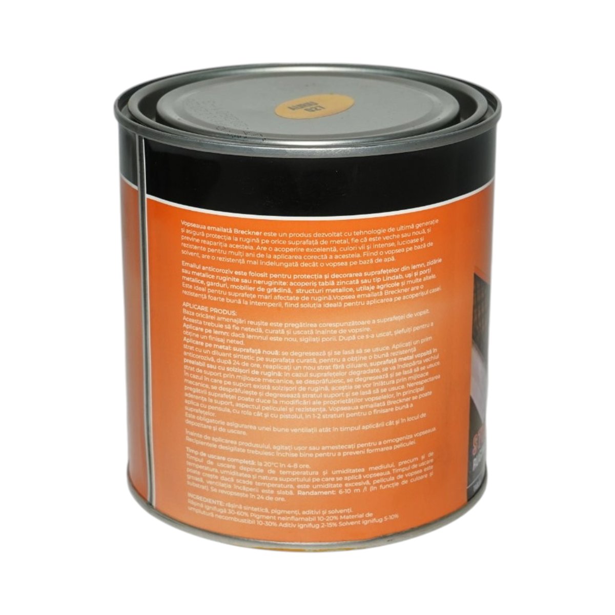 Vopsea email anticoroziva 3 in 1 auriu 027 pe baza de solvent 1L, direct pe rugina, interior si exterior Breckner Germany – imagine 2