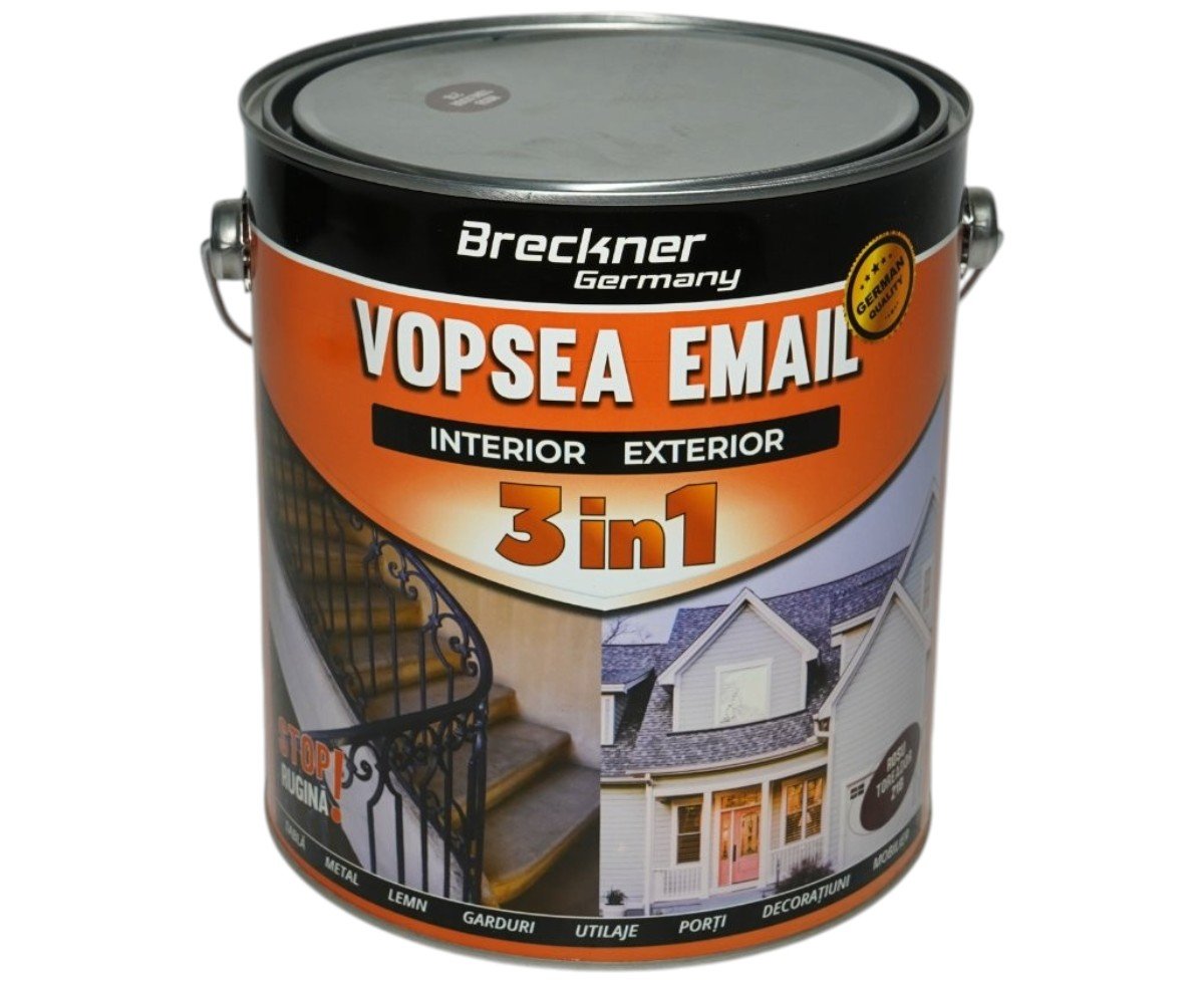 Vopsea email anticoroziva 3 in 1 Breckner Germany rosu torreador 218 1L