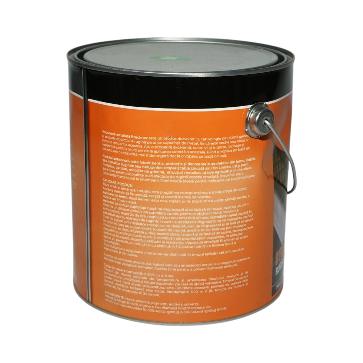 Vopsea email anticoroziva 3 in 1 verde 6018 pe baza de solvent 3.5L, direct pe rugina, interior si exterior Breckner Germany – imagine 2
