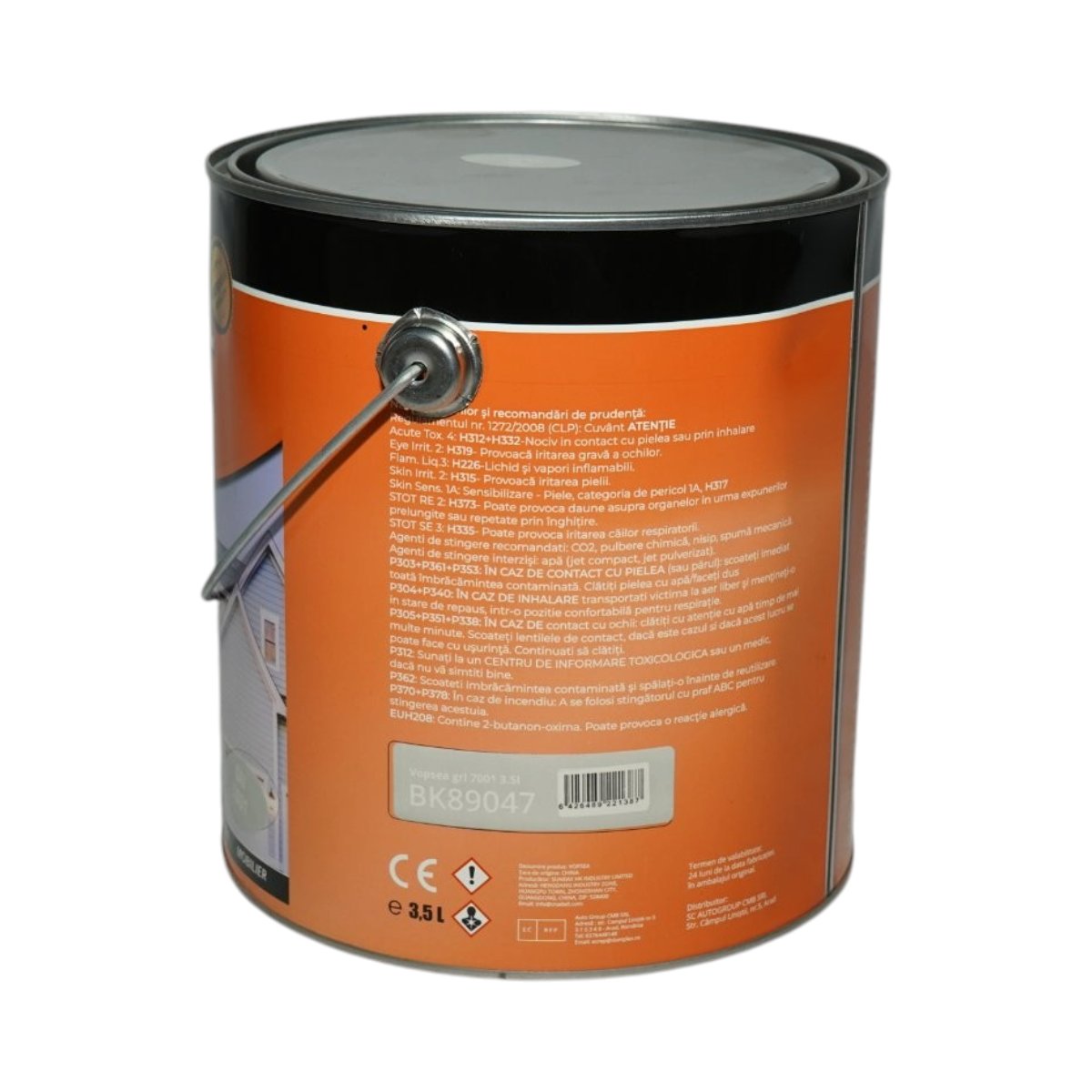 Vopsea email anticoroziva 3 in 1 gri 7001 pe baza de solvent 3.5L, direct pe rugina, interior si exterior Breckner Germany – imagine 3