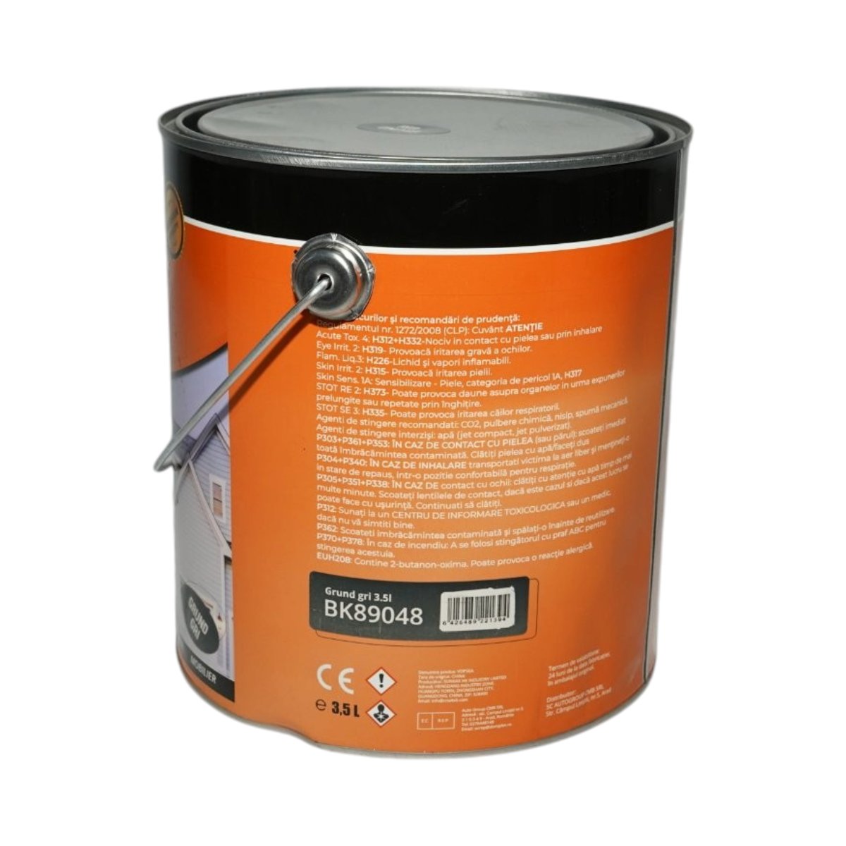 Vopsea email anticoroziva 3 in 1 grund gri pe baza de solvent 3.5L, direct pe rugina, interior si exterior Breckner Germany – imagine 3