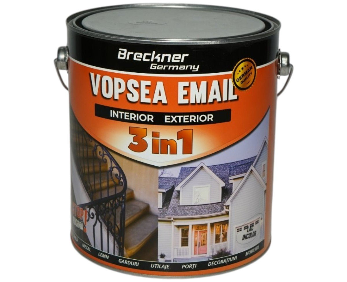 Vopsea email anticoroziva 3 in 1 Breckner Germany lac incolor 1L