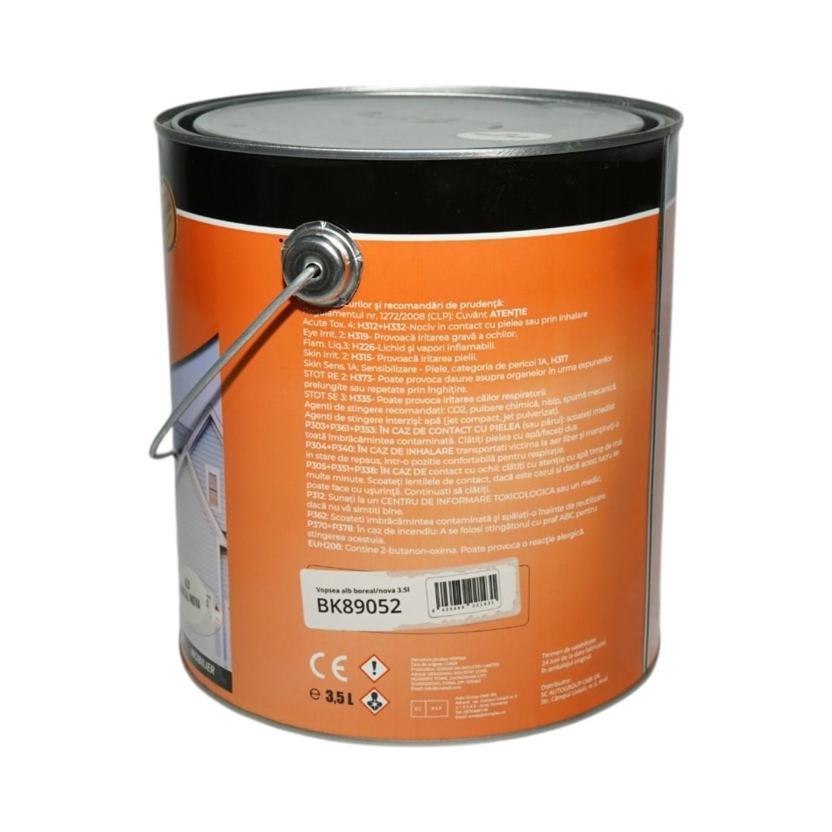 Vopsea email anticoroziva 3 in 1 alb boreal nova pe baza de solvent 3.5L, direct pe rugina, interior si exterior Breckner Germany – imagine 3