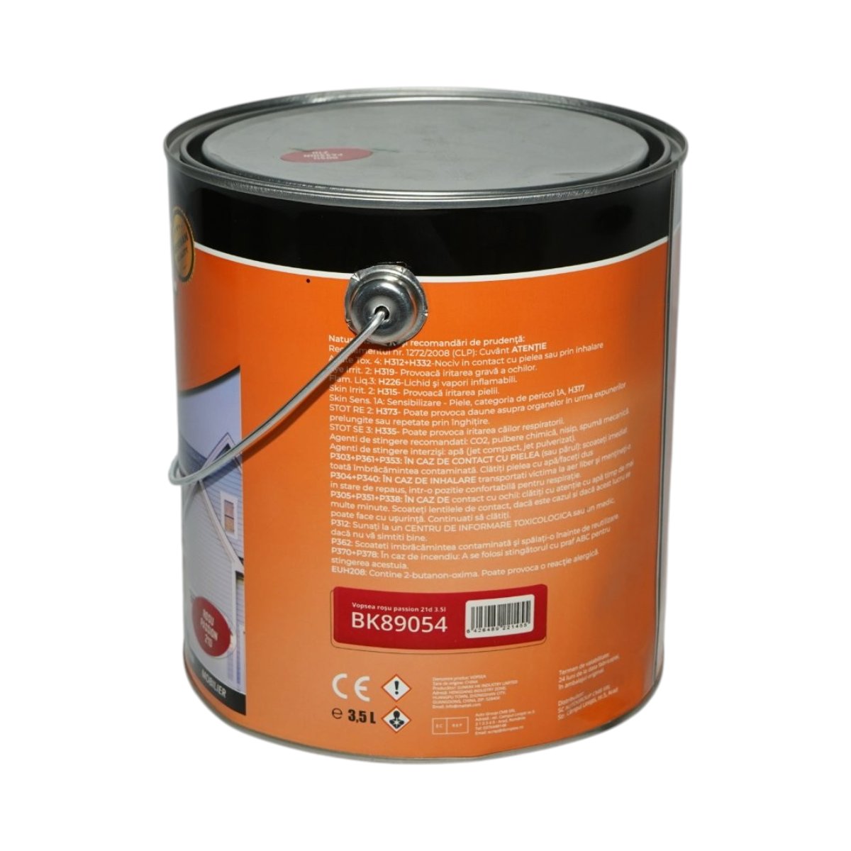 Vopsea email anticoroziva 3 in 1 rosu passion 21D pe baza de solvent 3.5L, direct pe rugina, interior si exterior Breckner Germany – imagine 3