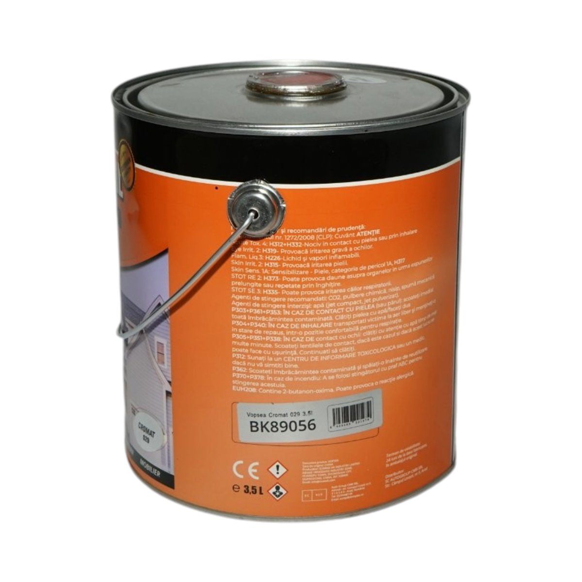 Vopsea email anticoroziva 3 in 1 crom metalizat 029 pe baza de solvent 3.5L, direct pe rugina, interior si exterior Breckner Germany – imagine 3