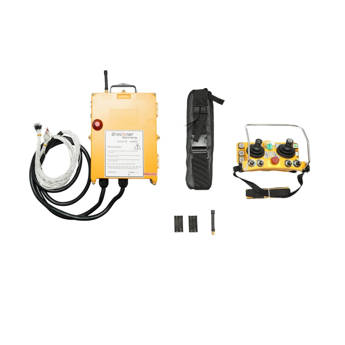 Telecomanda industriala wireless 24V-500V AC/DC cu joystick dublu si butoane IP65 Breckner Germany