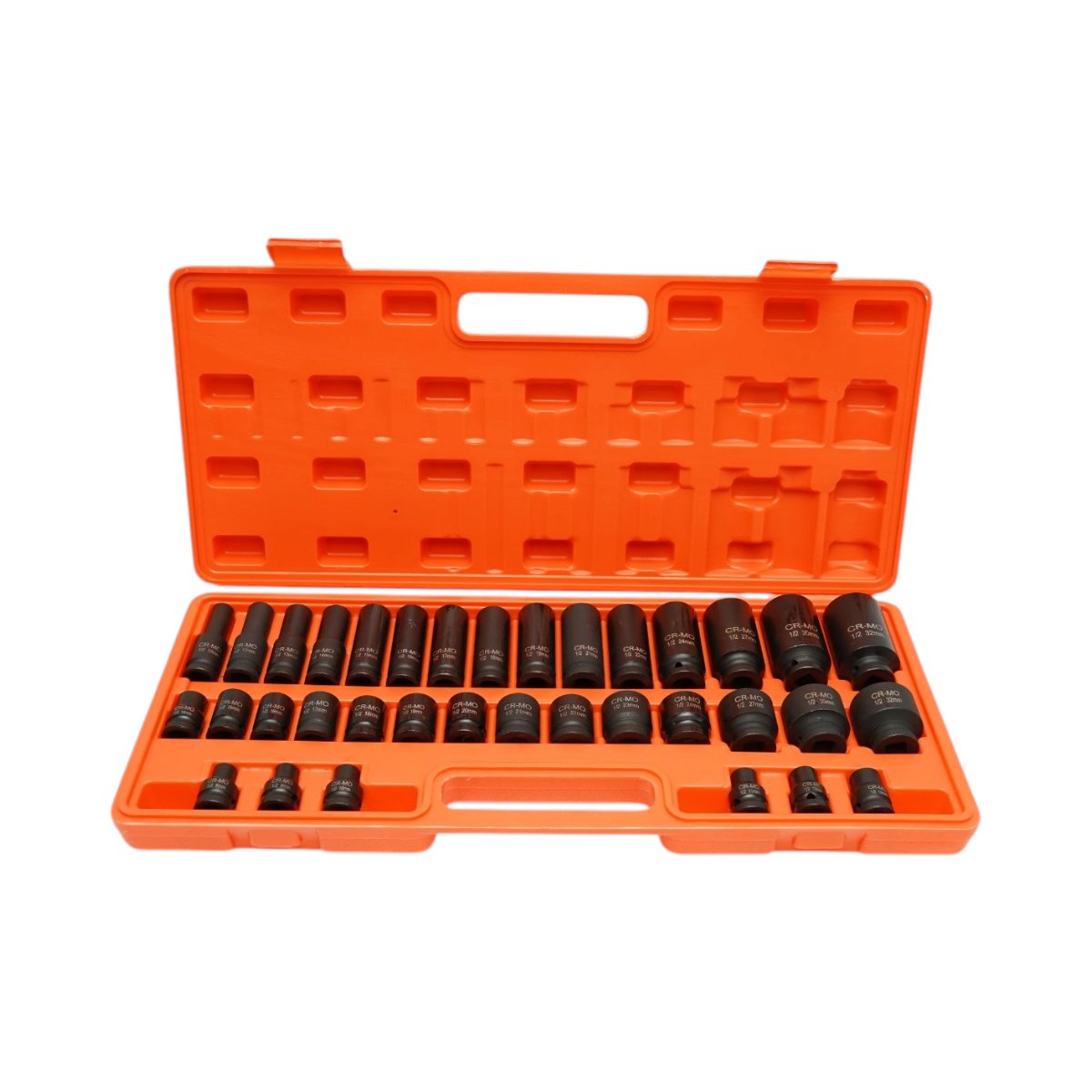 Trusa chei tubulare de impact 8-32mm si lungi 10-32mm, patrat 1/2 inch Cr-Mo 35 piese Breckner Germany