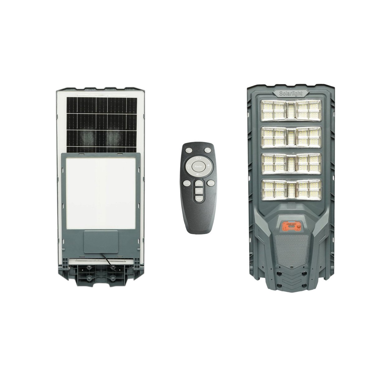 Lampa solara LED iluminat stradal 800W cu panou solar 40W, baterie LiFePO4 30000mAh, senzor miscare, telecomanda, prindere stalp IP65 Breckner Germany