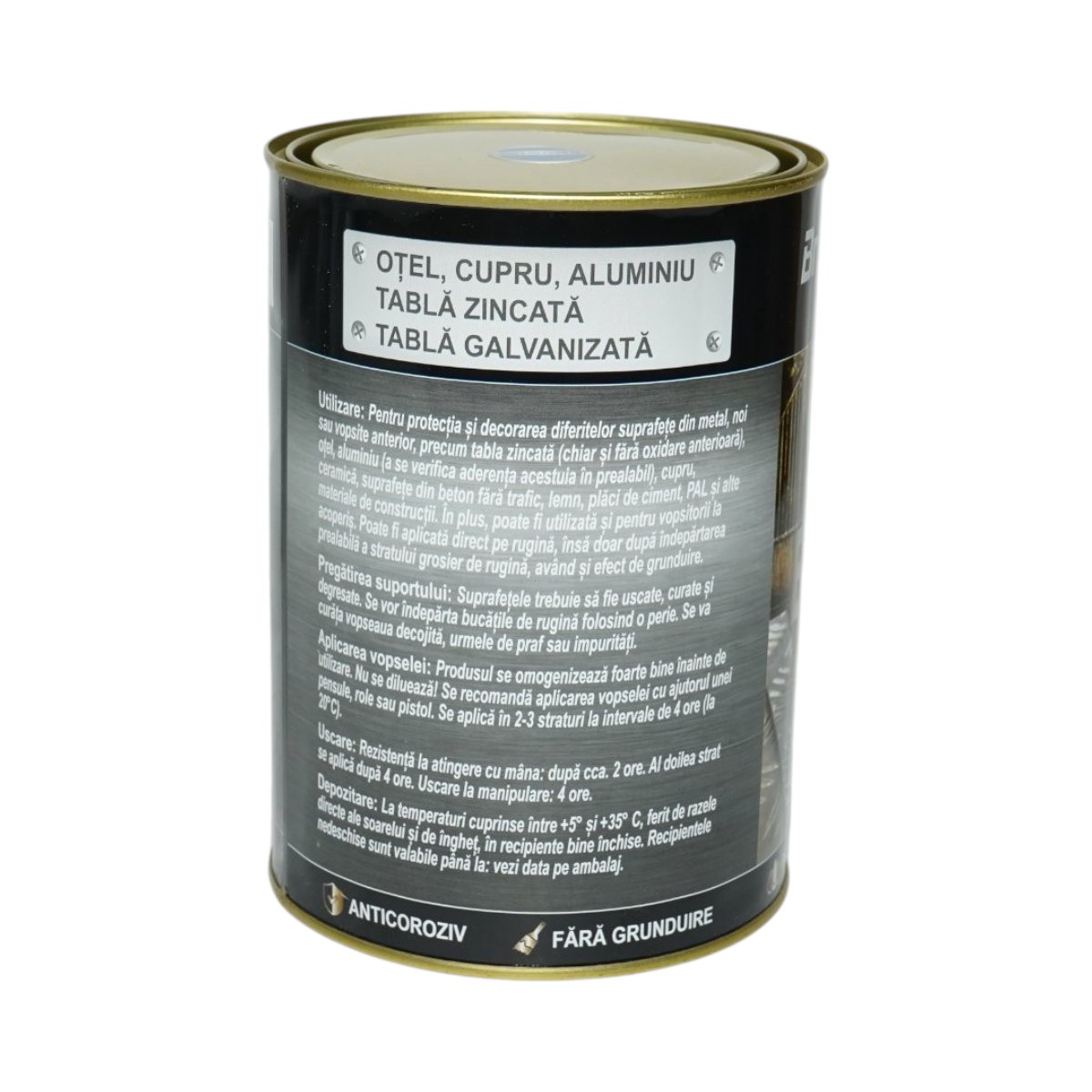 Vopsea email anticoroziva 3 in 1 albastru egee pentru metal 2kg, direct pe rugina, pe baza de apa Breckner Germany – imagine 4