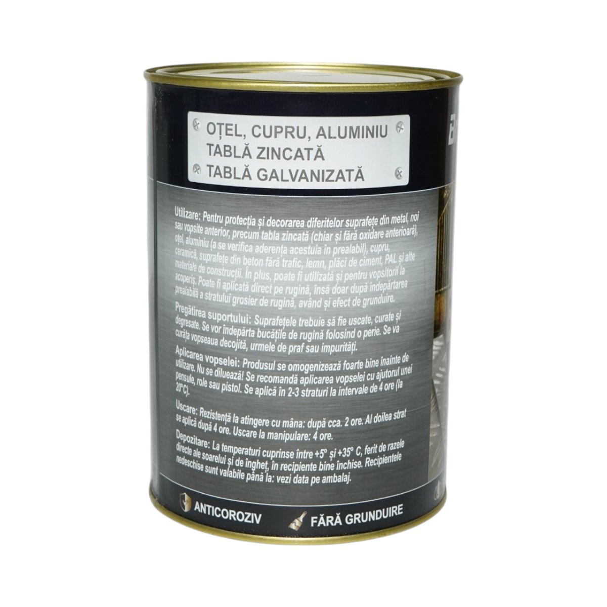 Vopsea email anticoroziva 3 in 1 albastru 650 pentru metal 2kg, direct pe rugina, pe baza de apa Breckner Germany – imagine 4