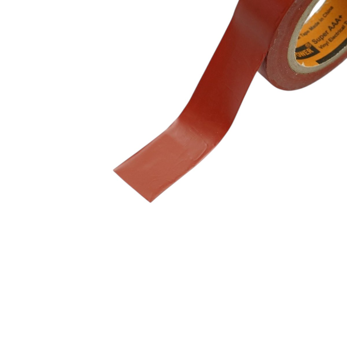 Banda izolatoare rosu bordo vinil 19mm x 9m Anti Fire Super AAA+ HighPower – imagine 6