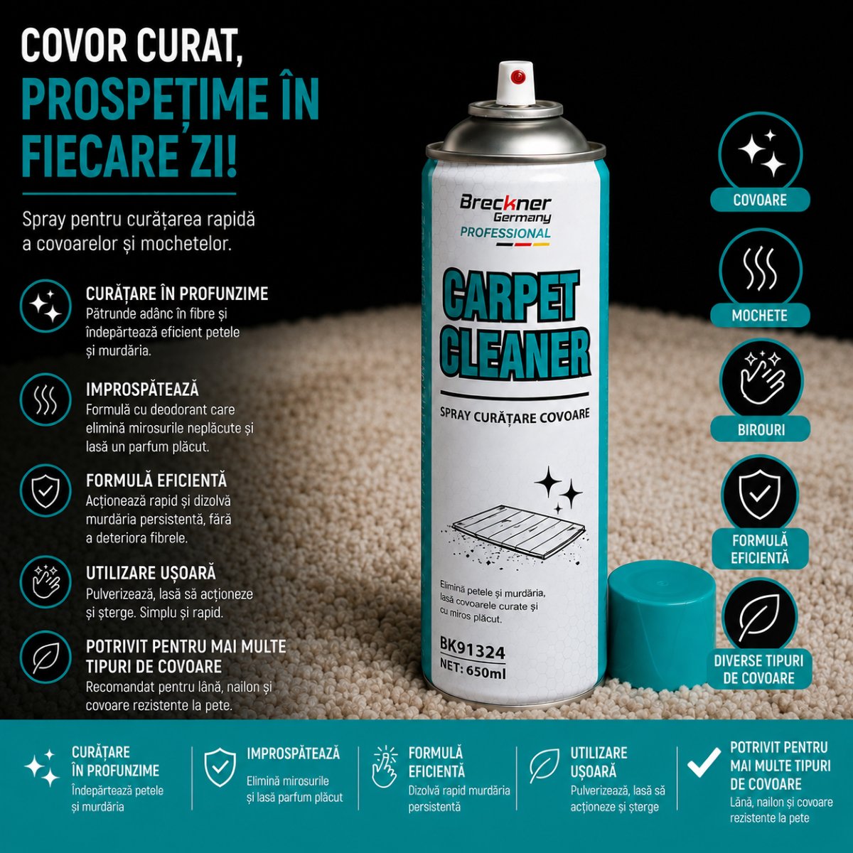 Spray curatare covoare 600ml Breckner Germany
