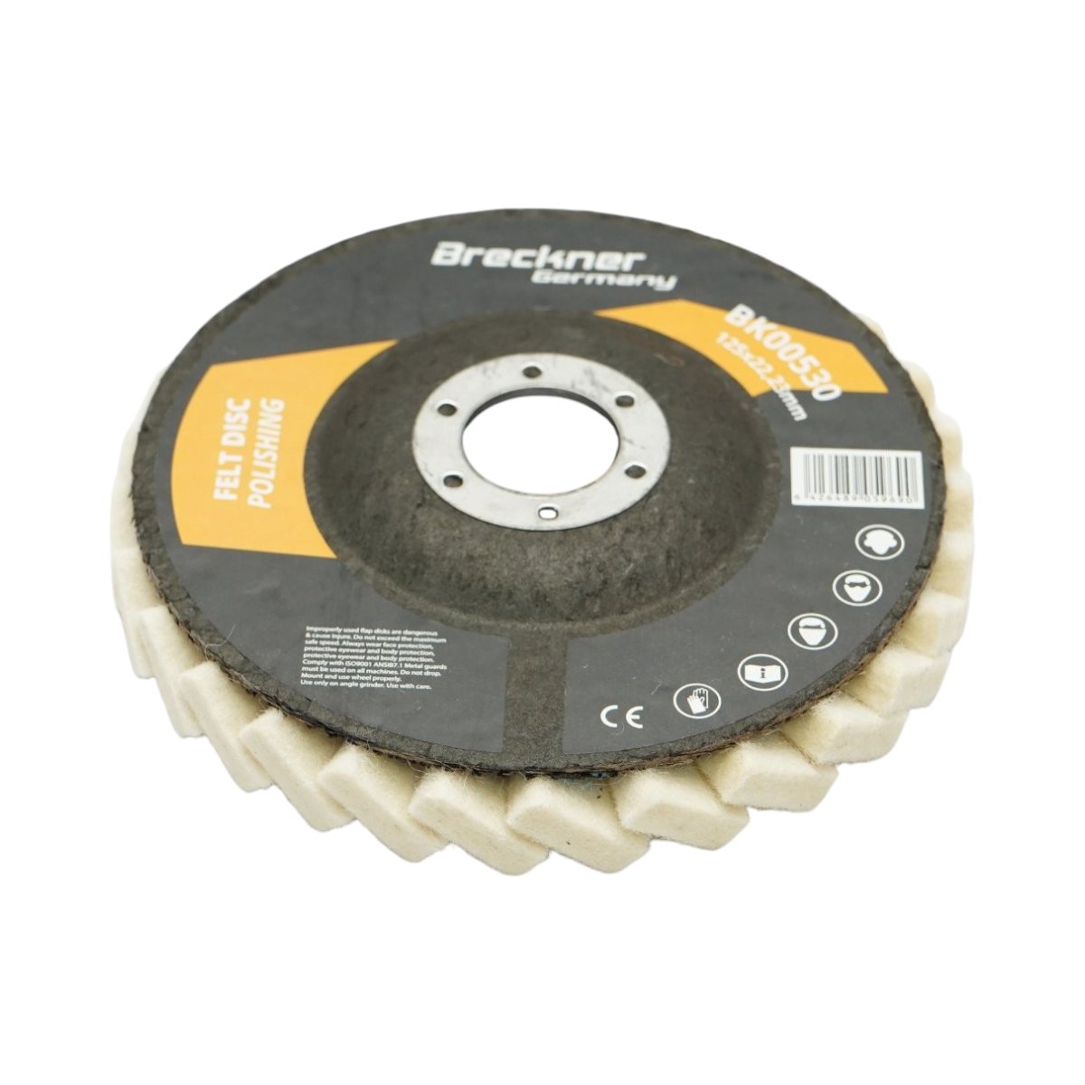 Disc pasla lamelar polisare 125x6x22.23mm, lustruire si finisare metal, inox, aluminiu Breckner Germany – imagine 4