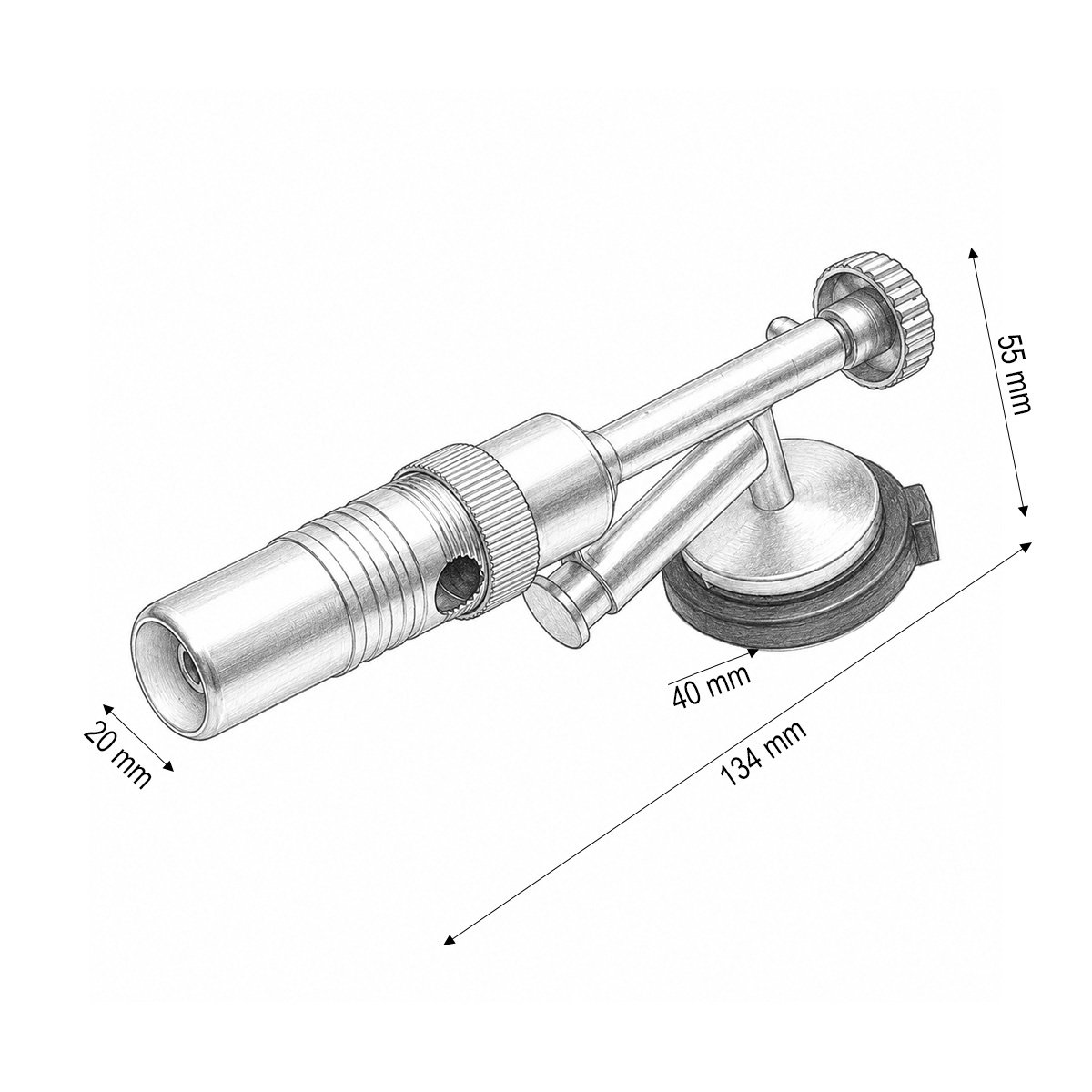 Schita dimensiuni cap arzator 134 mm