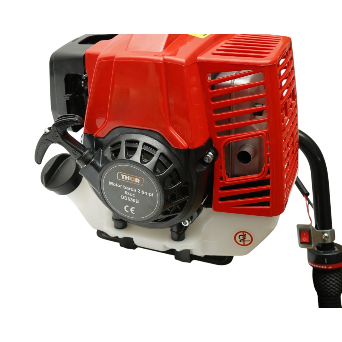 Motor barca pe benzina 2.2 CP, 2 timpi, 63cc, turatie 6500rpm, racire cu aer, pornire manuala, elice 3 pale, capacitate rezervor 1.4L THOR – imagine 14